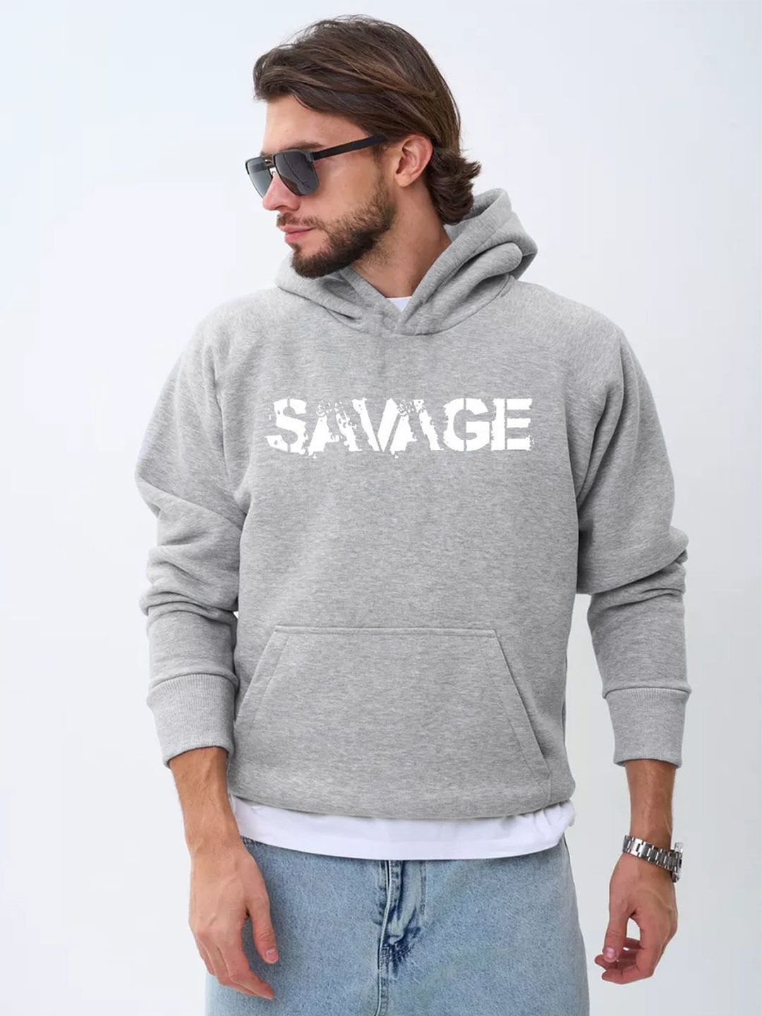 Leotude Men Printed Hooded Sweatshirt-picture-11