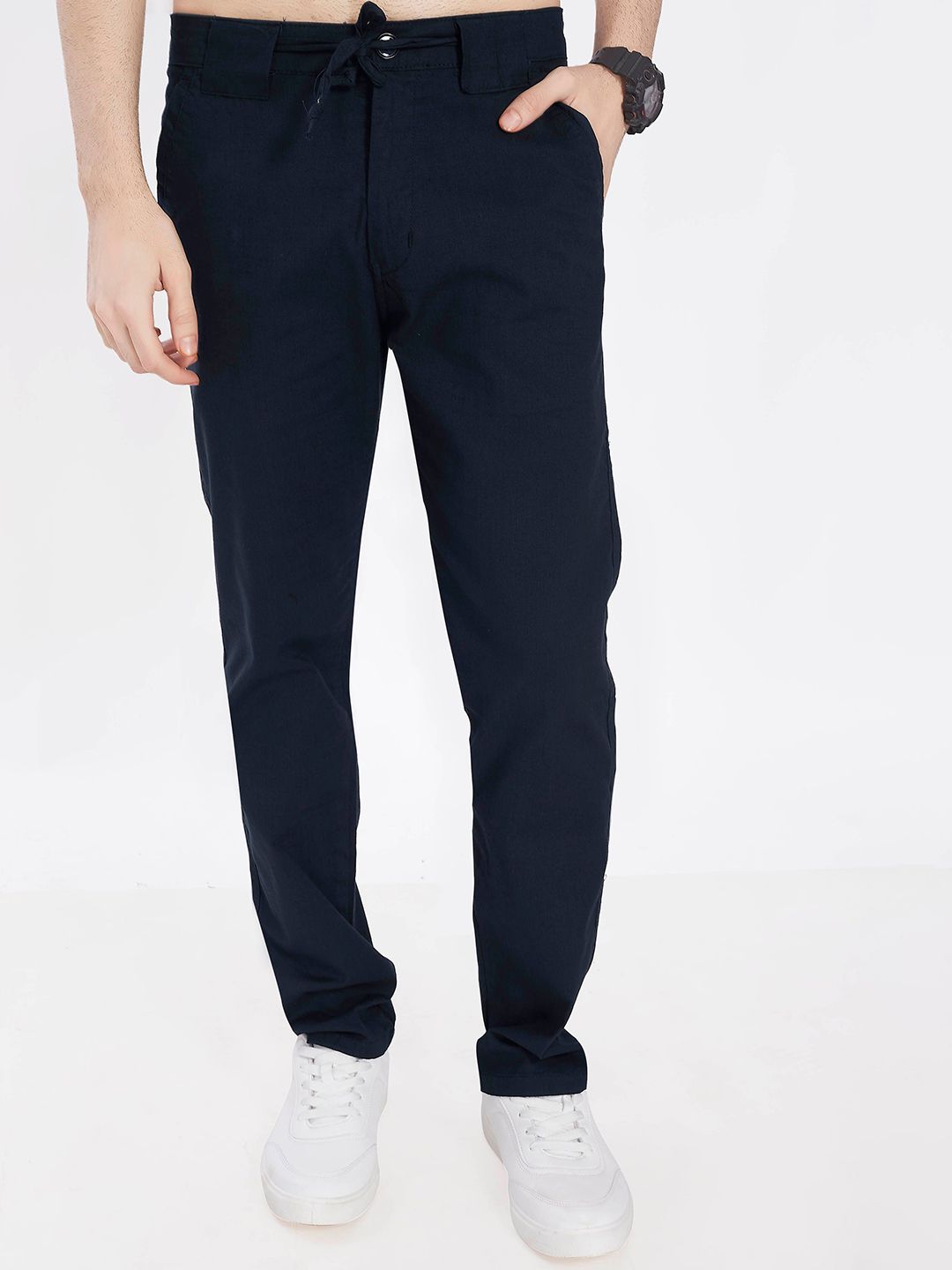 THE BEETEL HOUSE Men Relaxed Regular Fit Trousers-picture-32