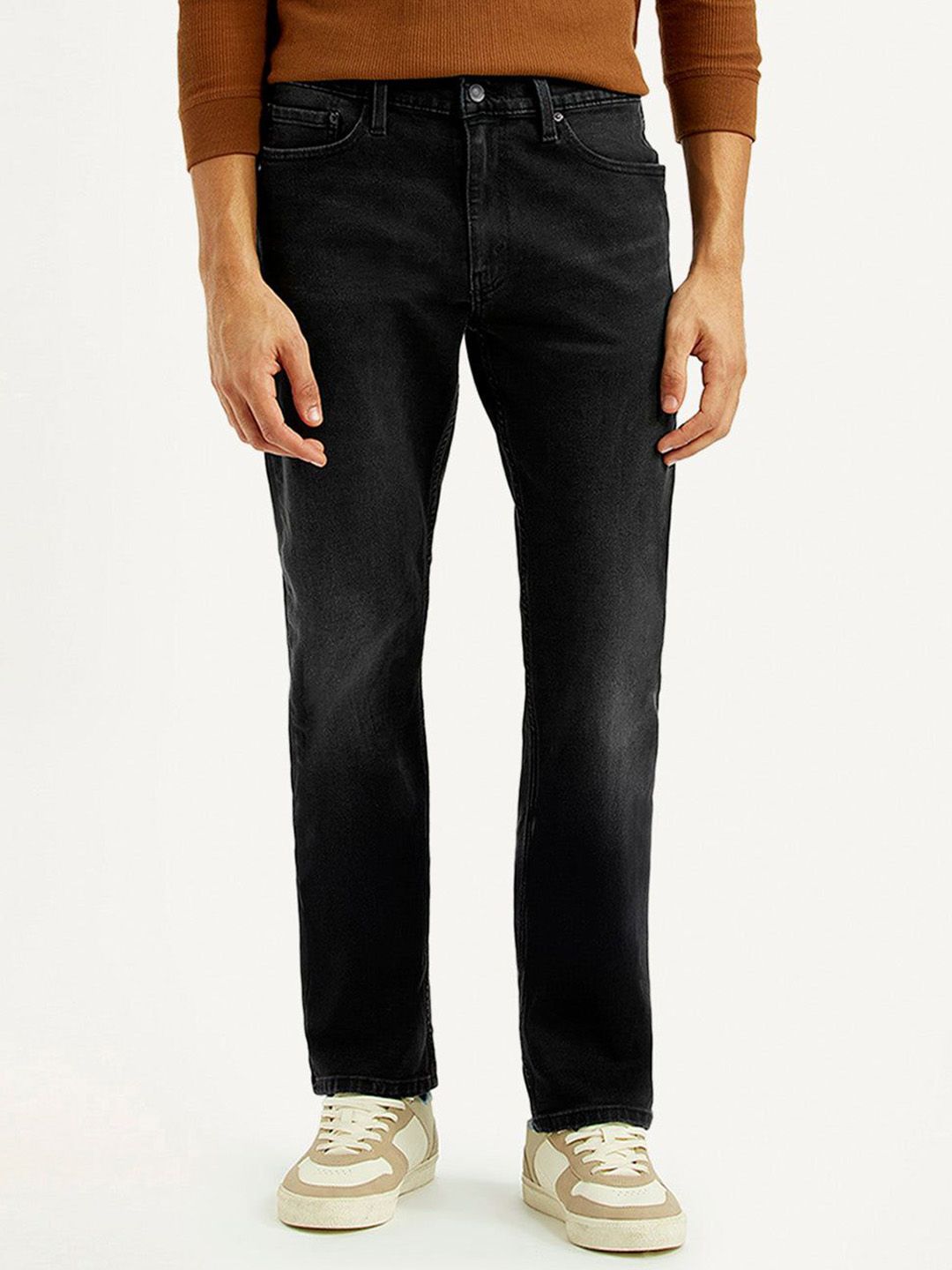 Levis Men Classic Straight Fit Mid-Rise Light Fade Stretchable Jeans-picture-11