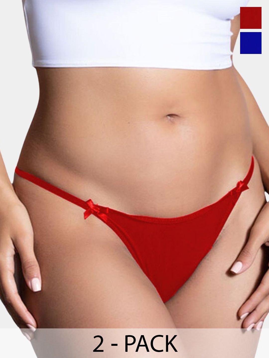 Muquam Pack Of 2 Low-Rise Seamless G-String Briefs-picture-35