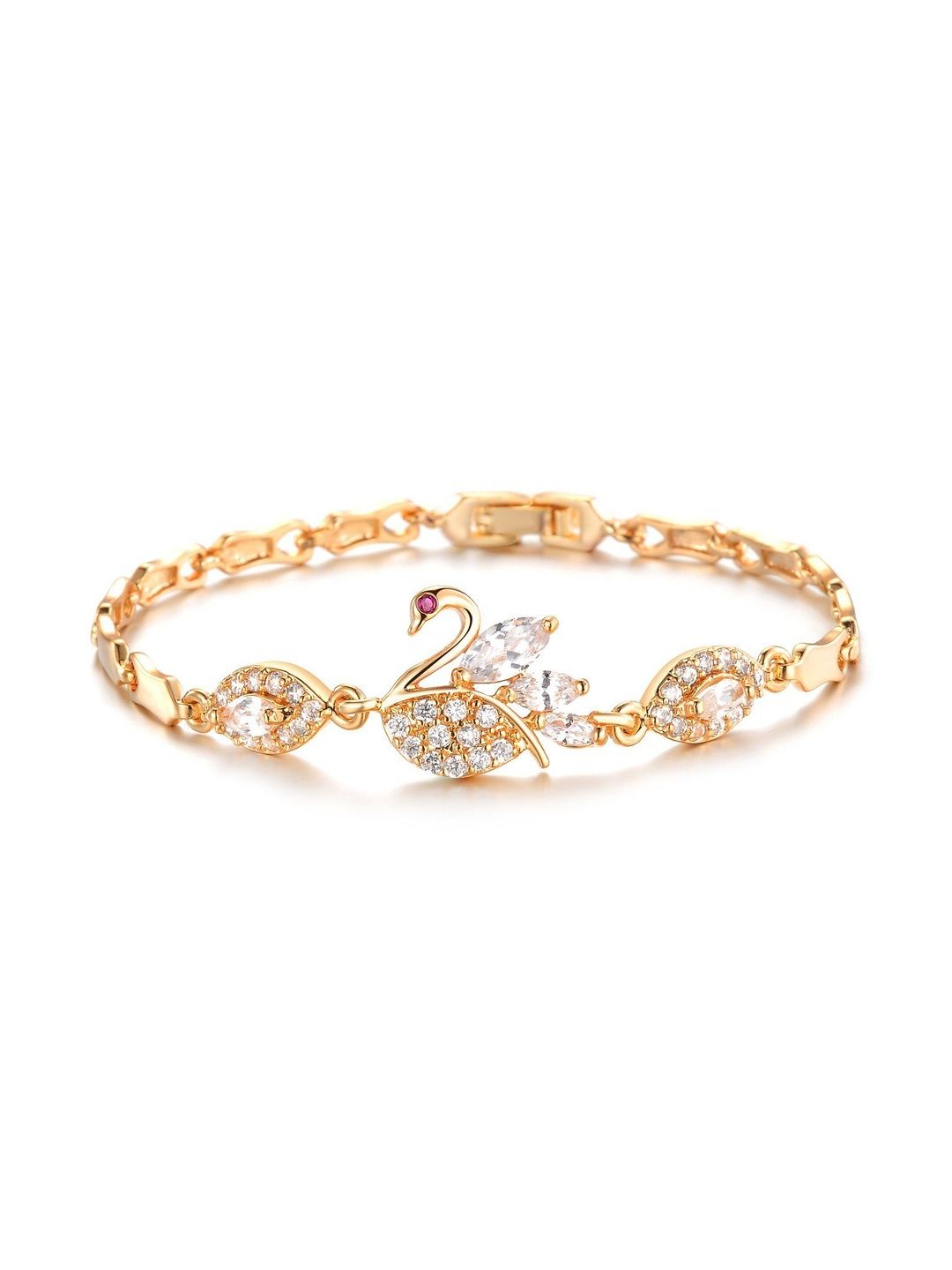Moneekar Jewels Unisex Stainless Steel Artificial Stones Studded Wraparound Bracelet-picture-18