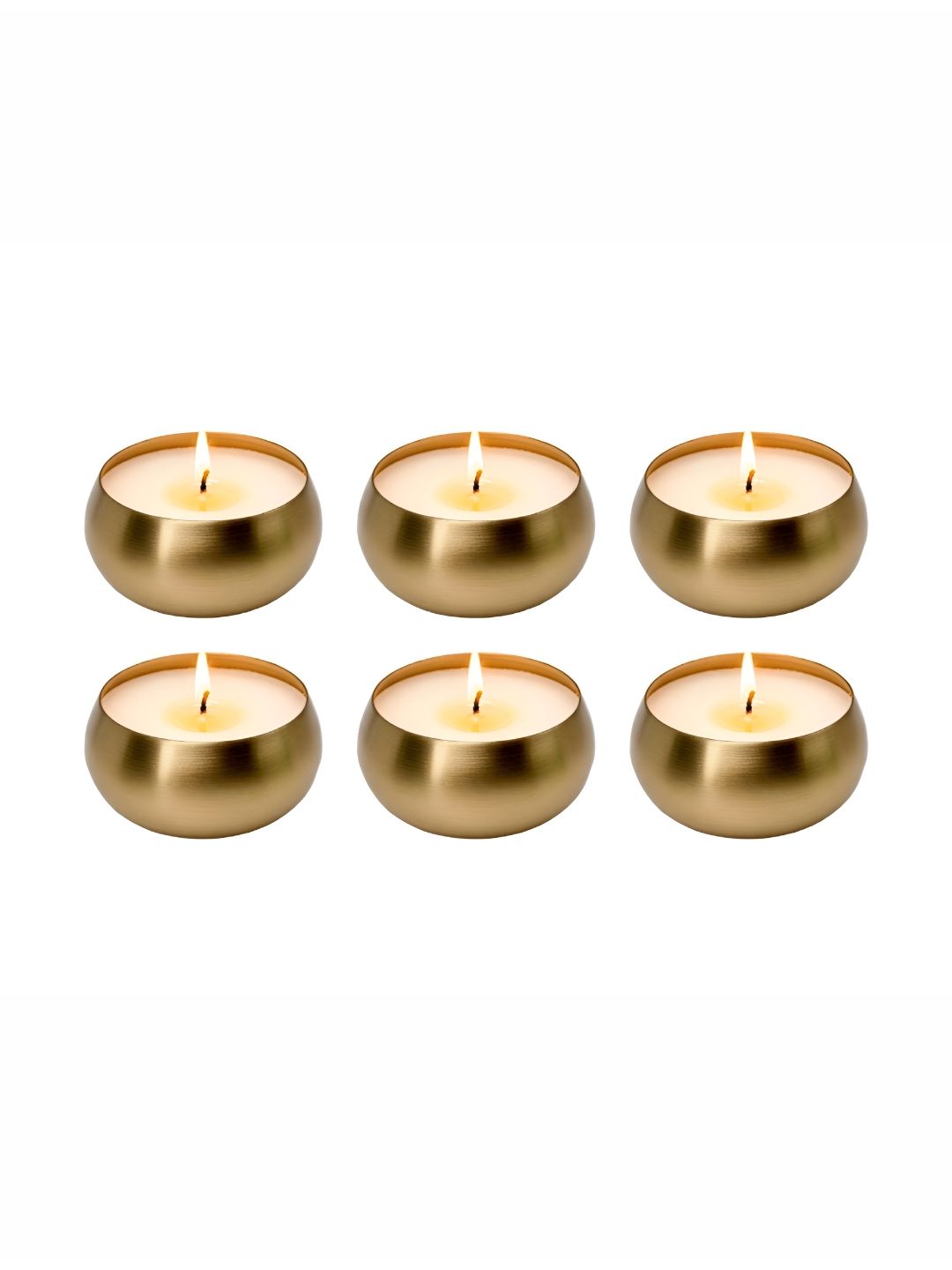 Garden Deco Gold-Toned 6 pieces Jar Candle-picture-47