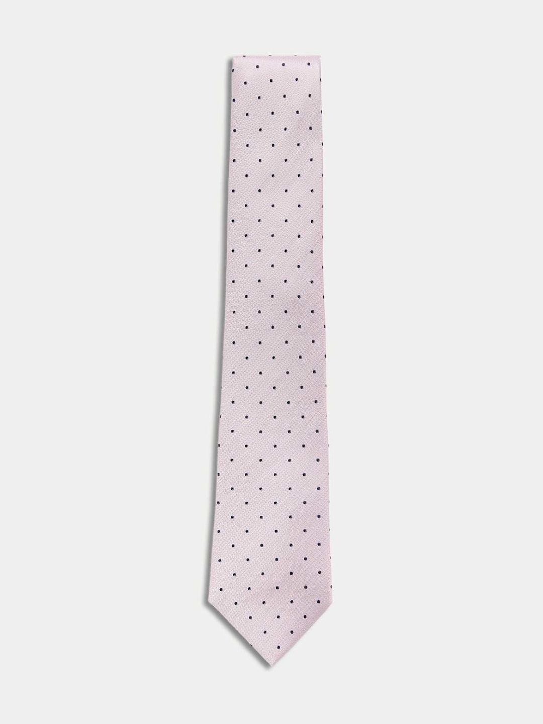 Marks & Spencer Men Polka Dots Printed Pure Silk Broad Tie-picture-31