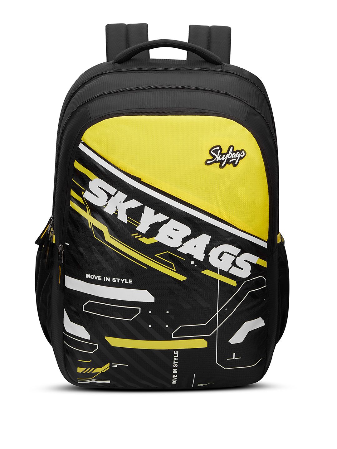 Skybags Unisex Peeps Black Casual Backpack with 3 Compartments & Raincover