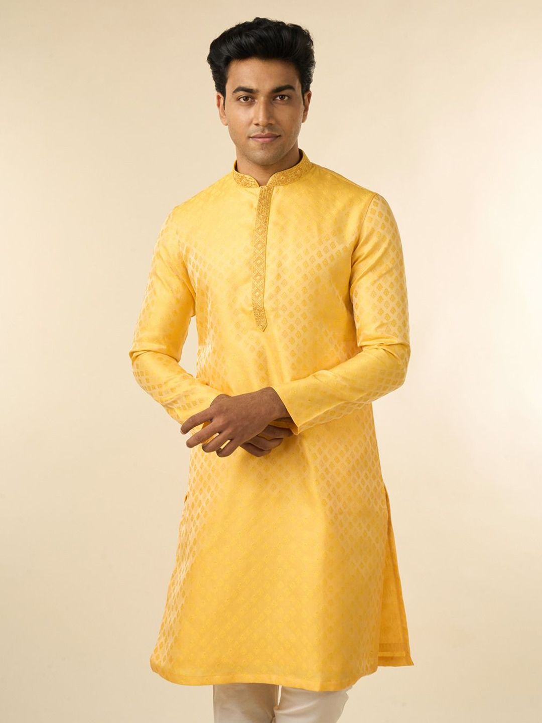 Diwas by Manyavar Men Woven Design Festive Straight Kurta-picture-38