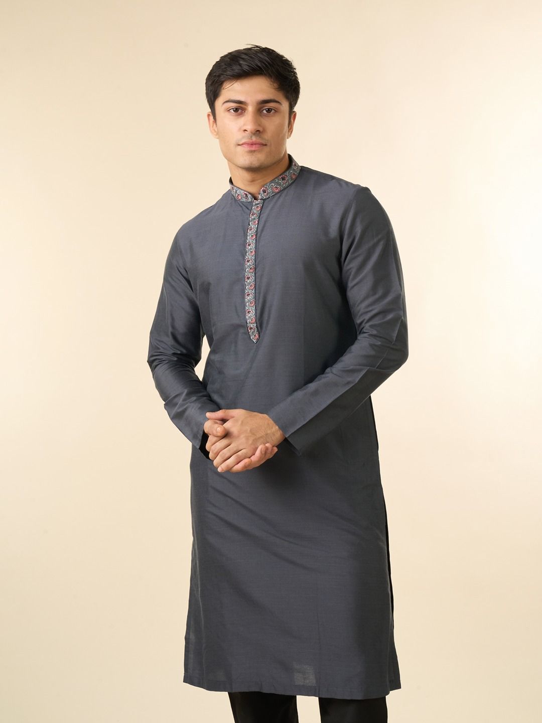 Diwas by Manyavar Men Solid Festive Straight Kurta-picture-14
