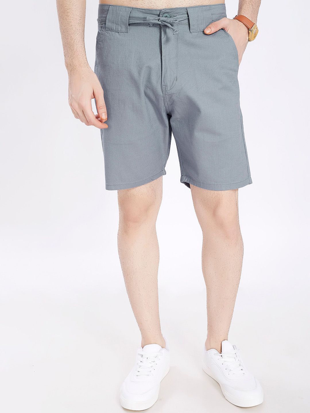 THE BEETEL HOUSE Men Relaxed Fit Mid-Rise Chinos Shorts-picture-25