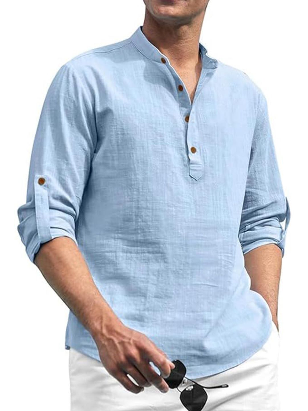 EdinWolf Men Mandarin Collar Straight Kurta-picture-35