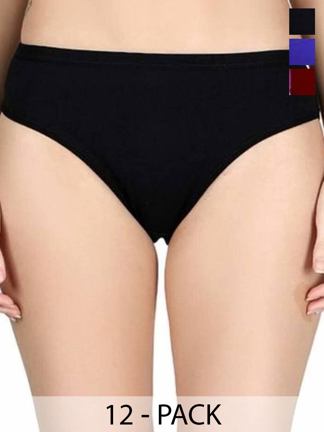 PIYURZ Pack Of 12 Cotton Bikini Briefs-picture-40