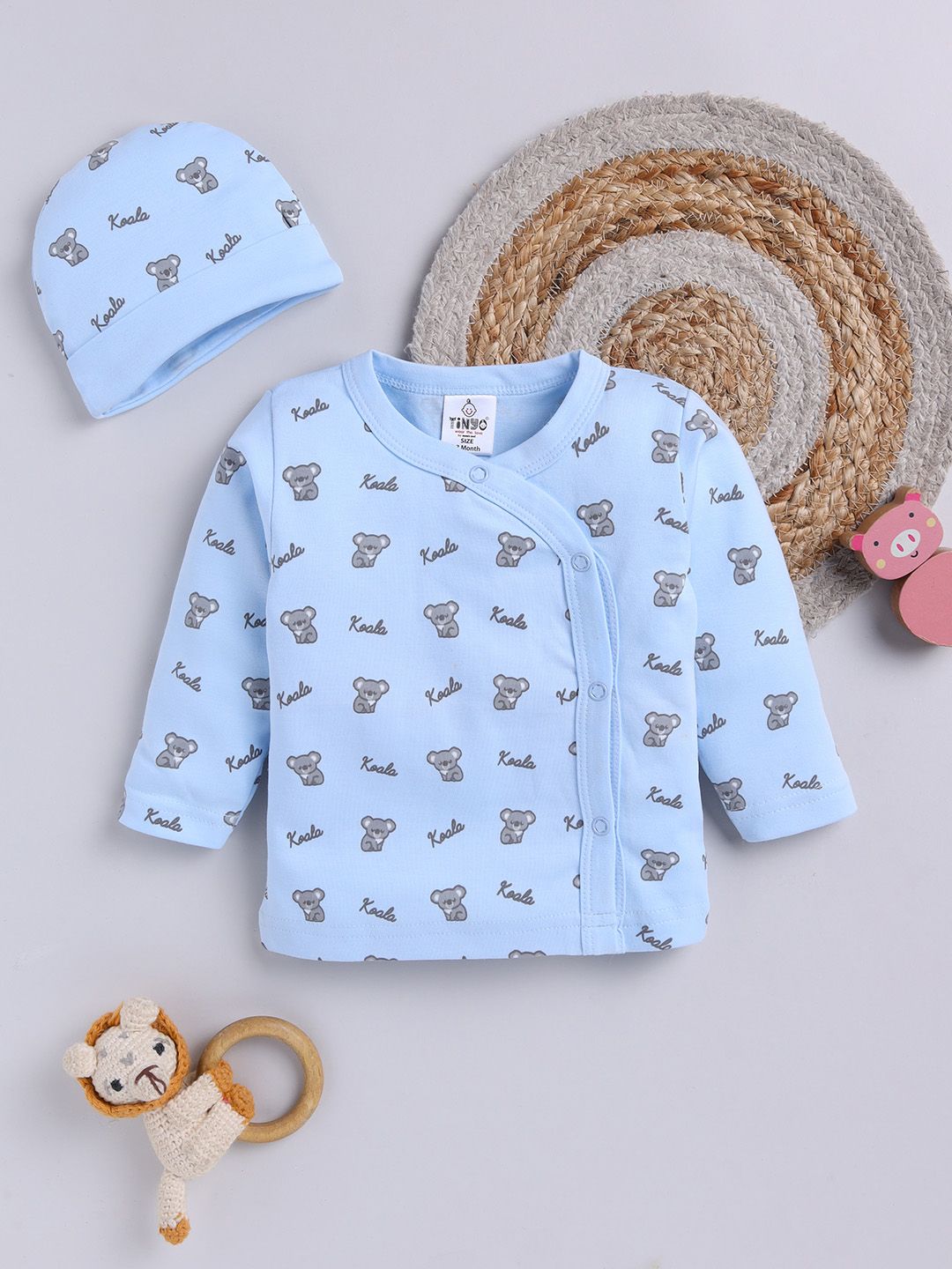 YK X Tinyo Infant Boys Printed Cotton Jhabla-picture-37