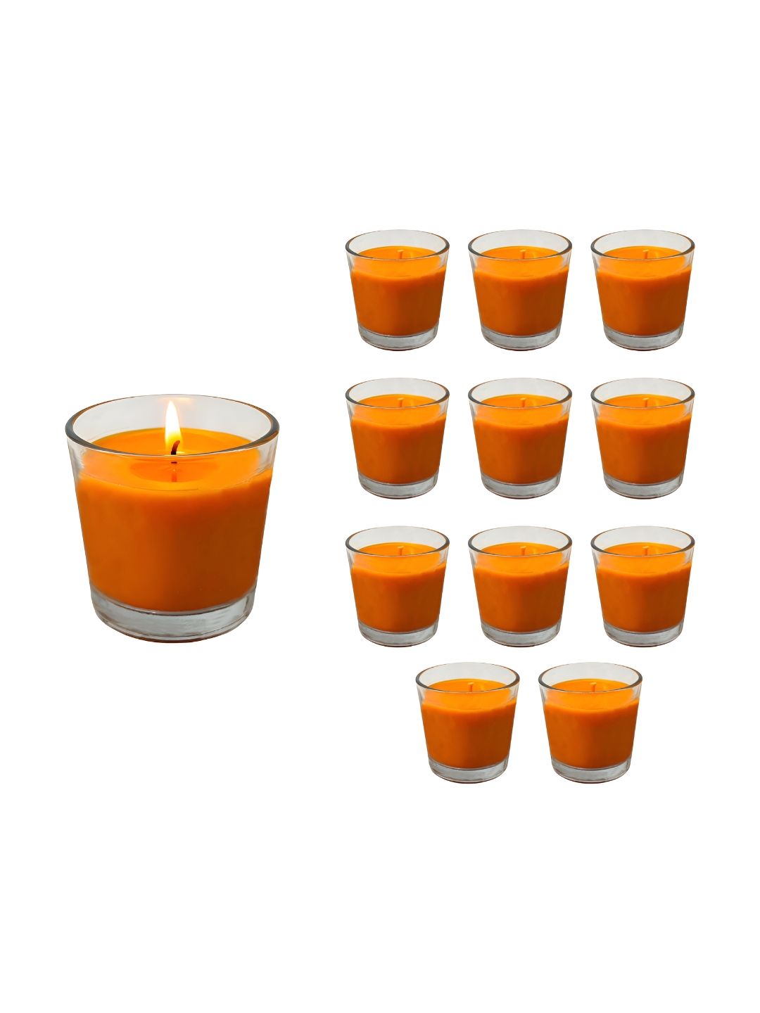 Garden Deco Orange 12 Pieces Scented Jar Candles-image-28