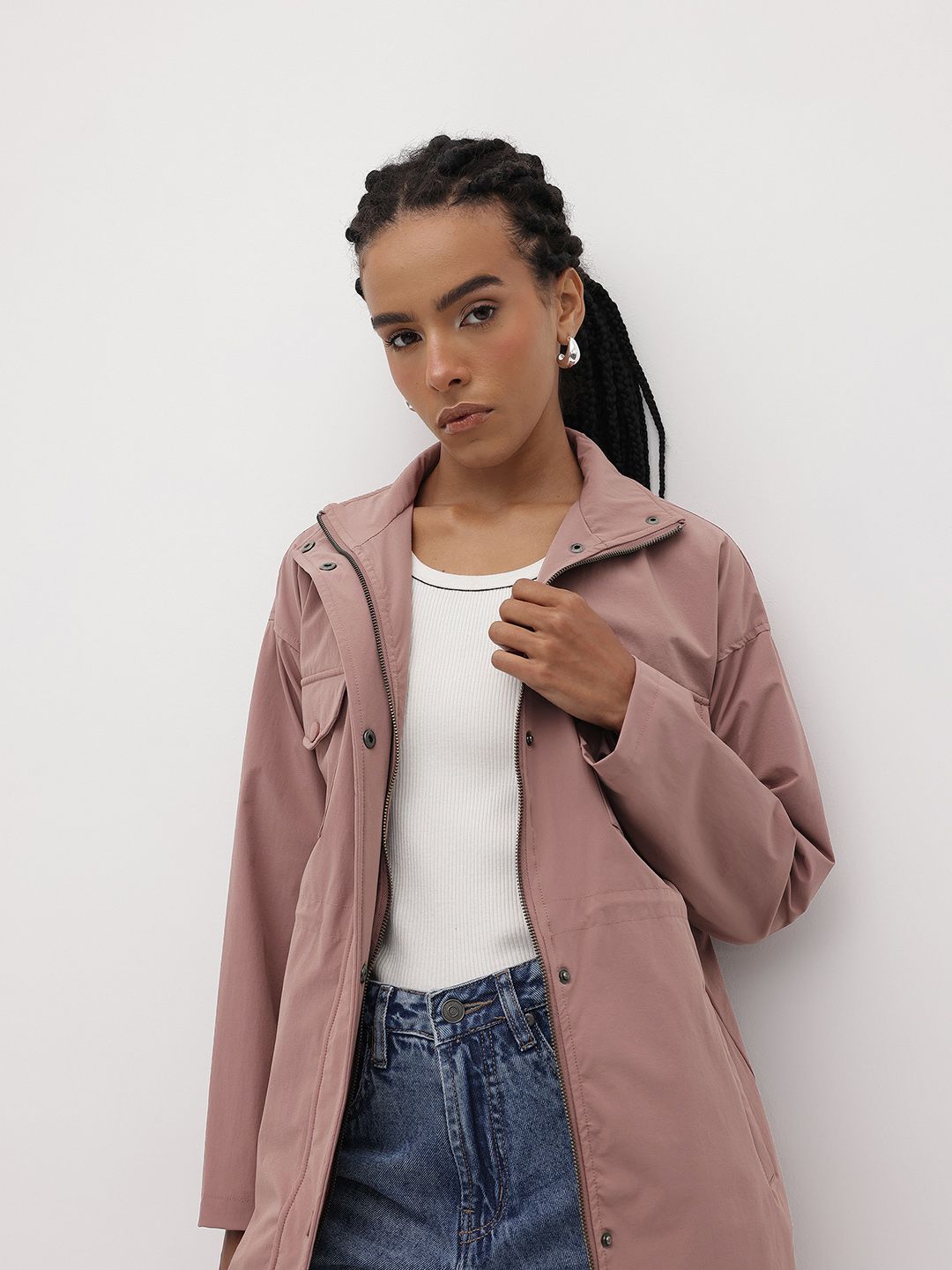 The Roadster Life Co. Longline Mock Collar Tailored Jacket-picture-16