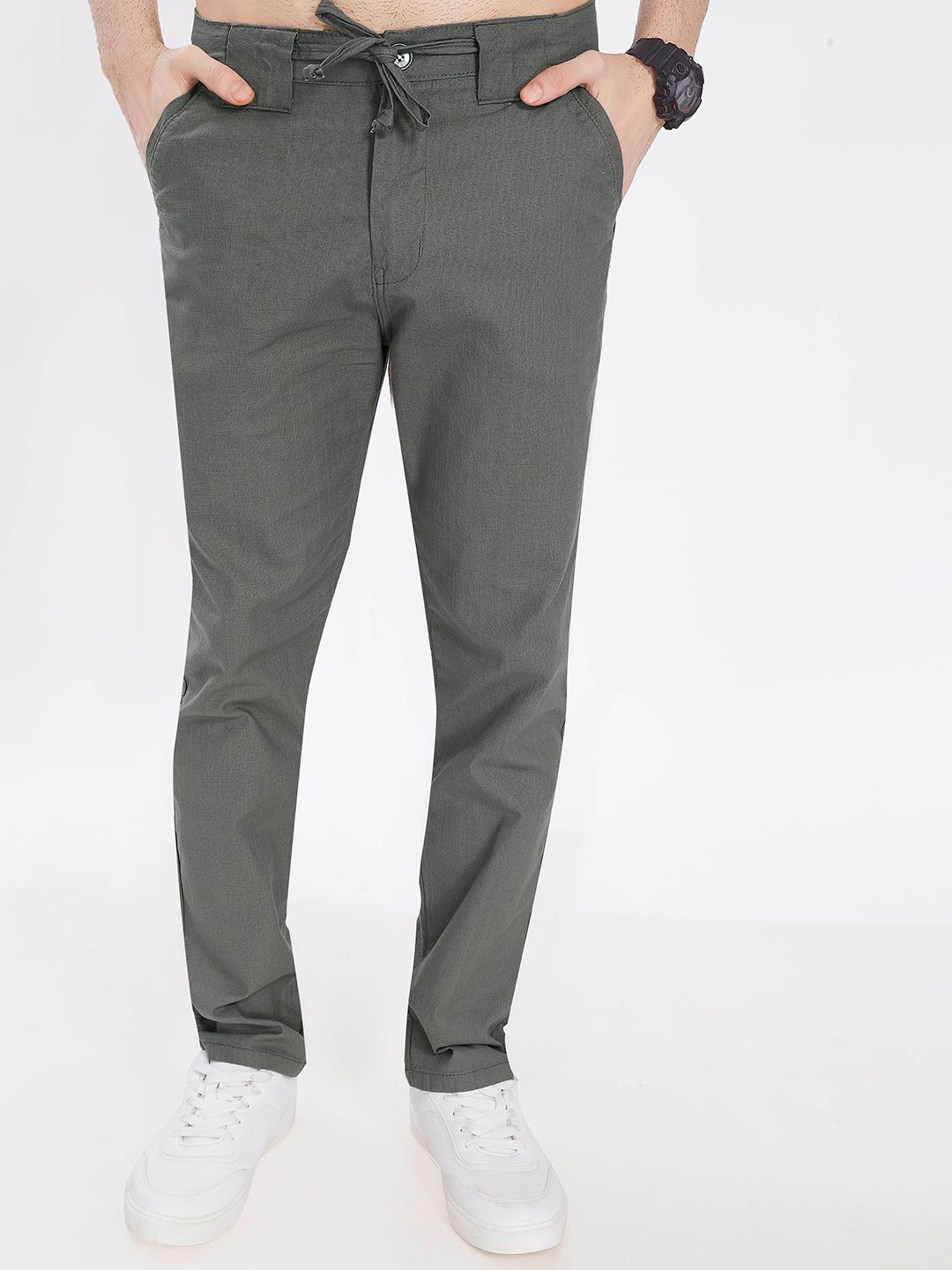 THE BEETEL HOUSE Men Relaxed Regular Fit Trousers-picture-31