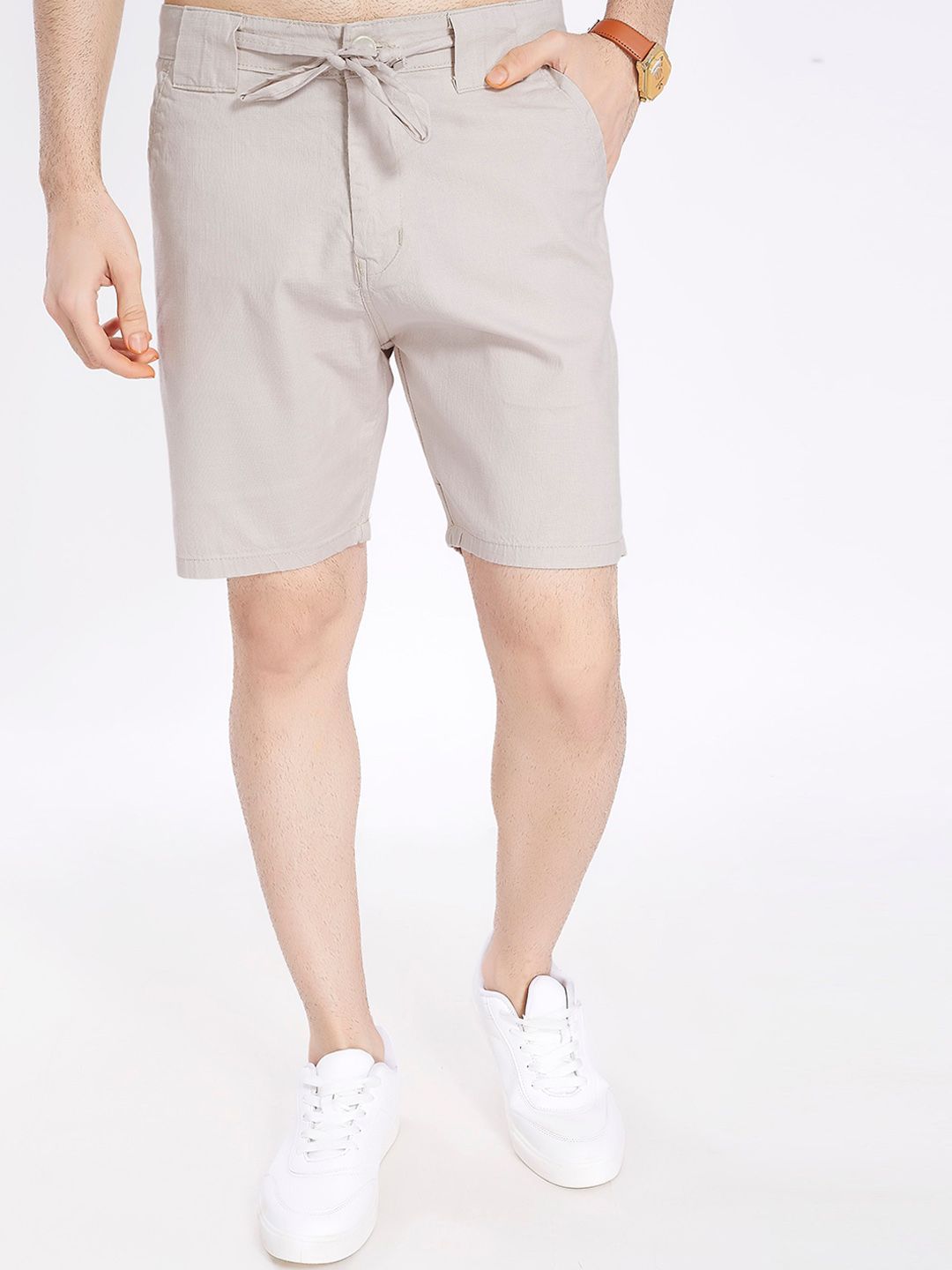 THE BEETEL HOUSE Men Solid Mid-Rise Relaxed Fit Shorts-picture-29