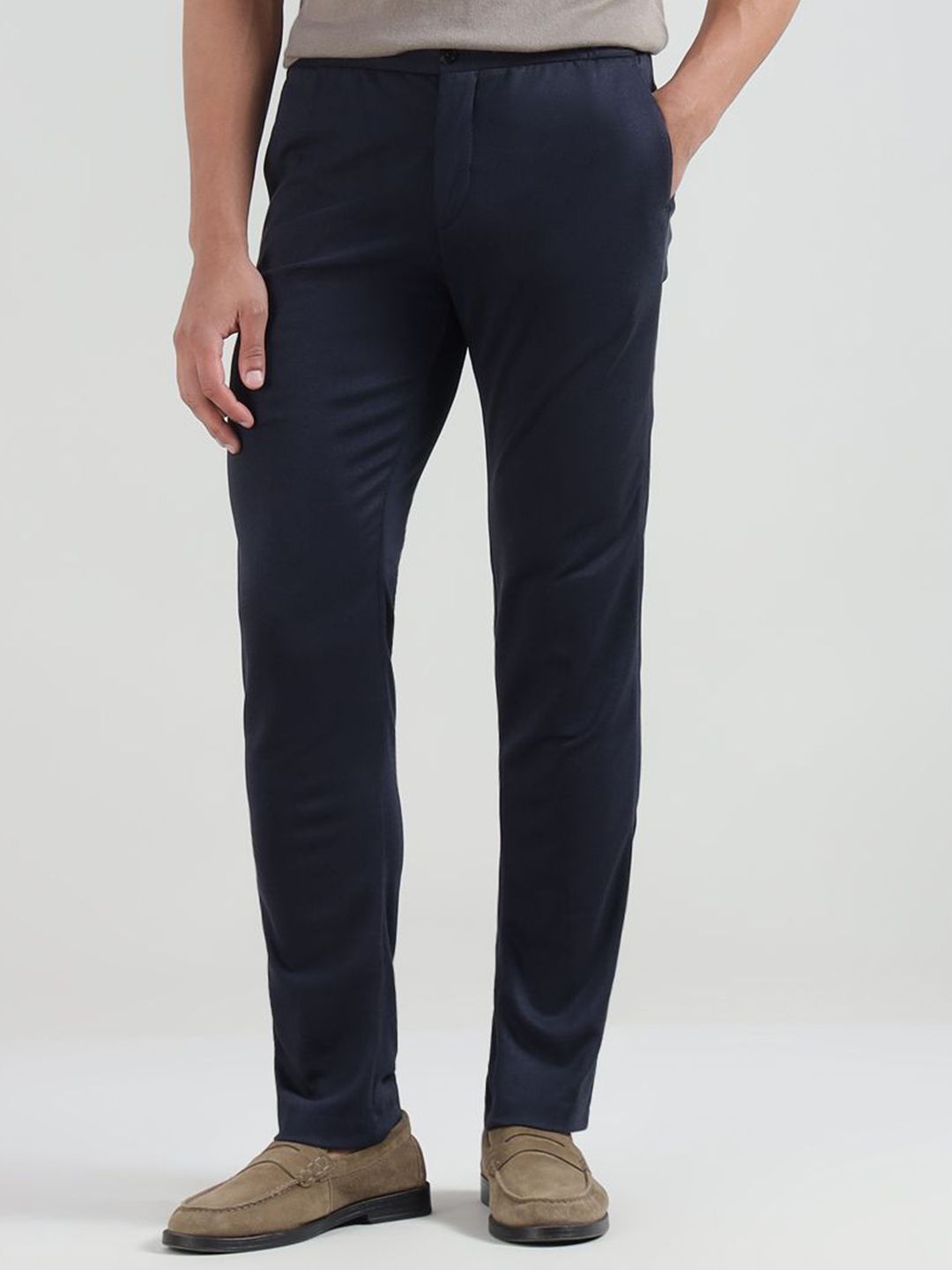 HACKETT LONDON Men Slim Fit Mid-Rise Trousers-image-46