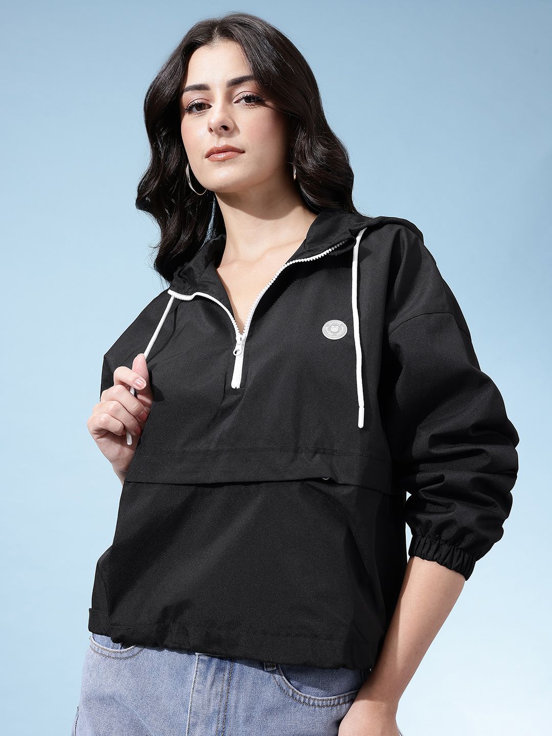 glitchez Hooded Oversized Windcheater Jacket-picture-56