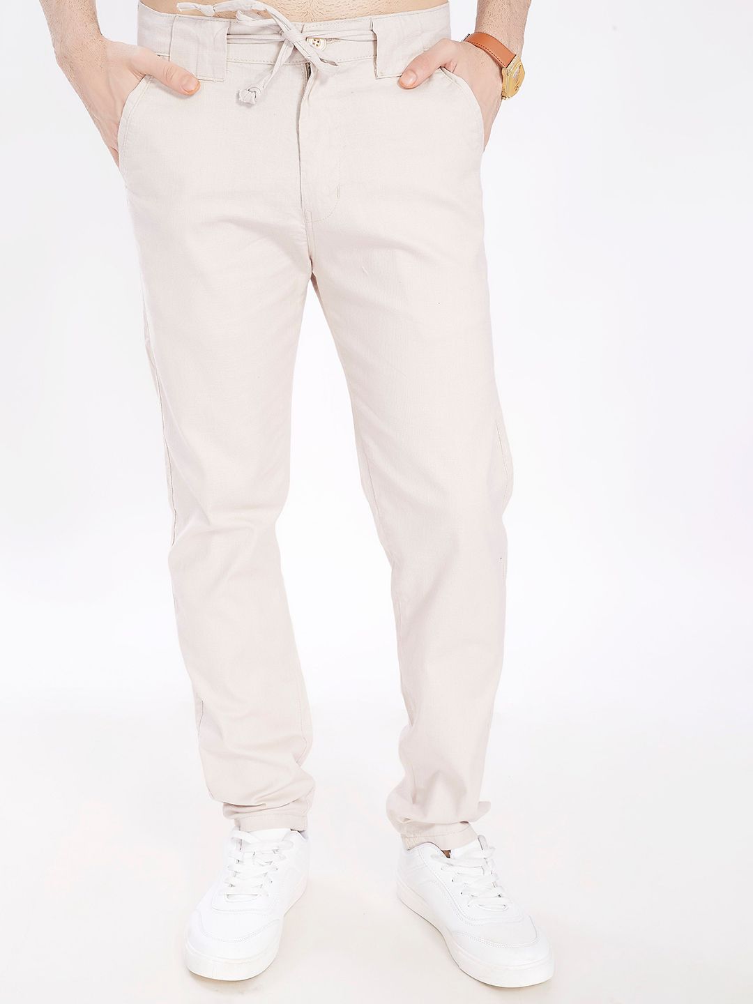 THE BEETEL HOUSE Men Regular Fit Mid-Rise Flat-Front Regular Trousers-image-36