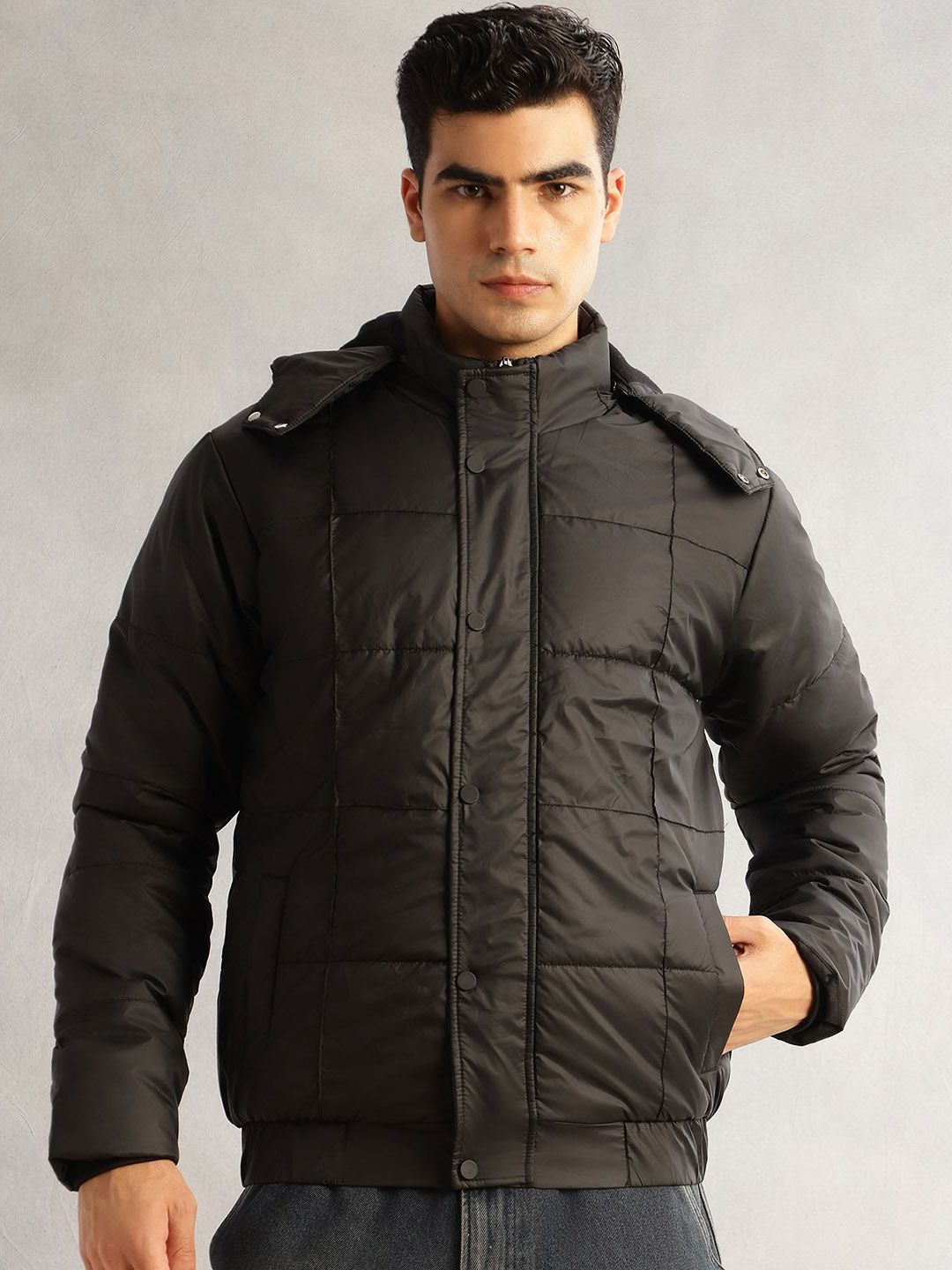 Thomas Scott Men's Hooded Solid Puffer Jacket-picture-50