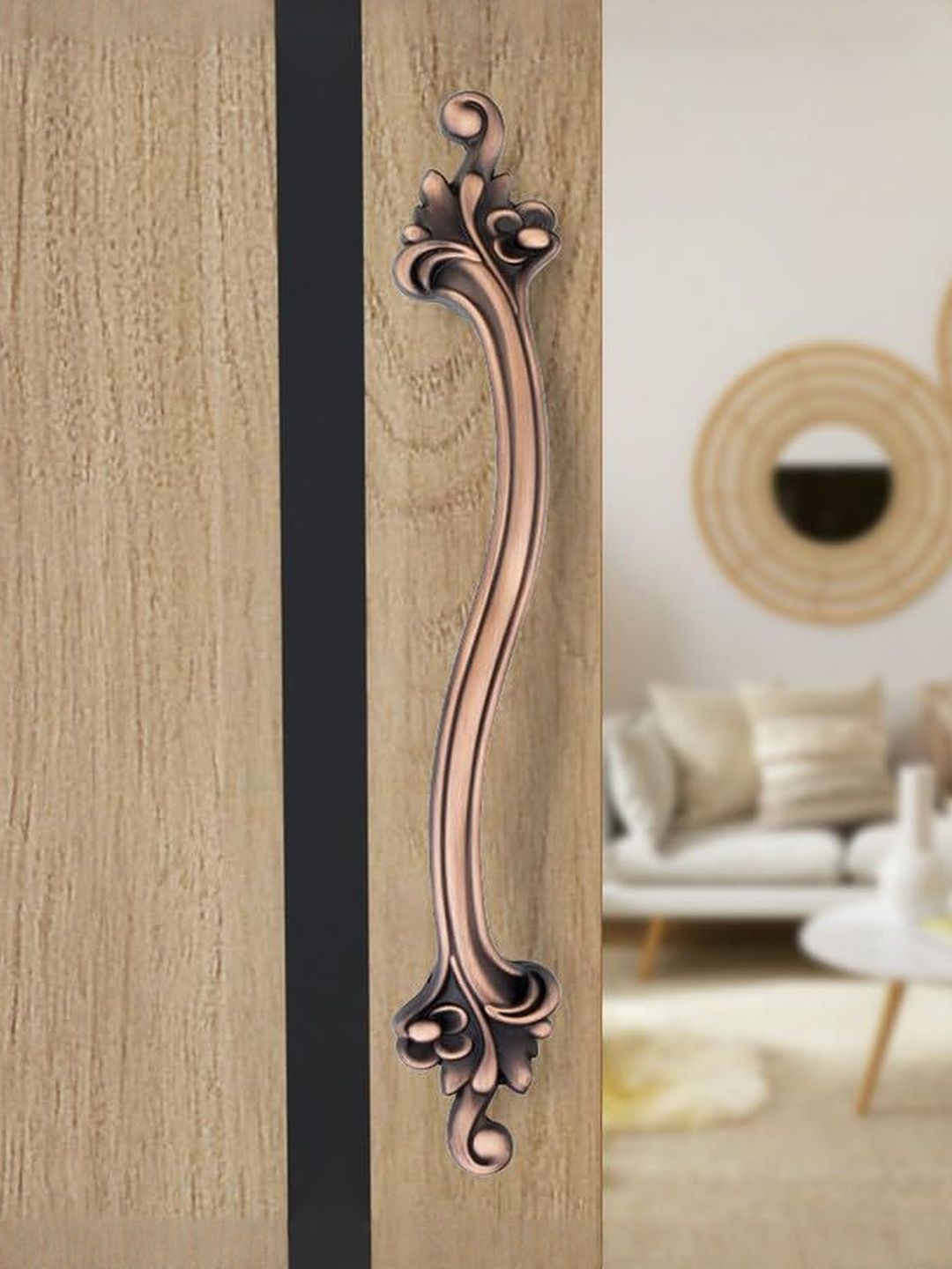 GLOXY Brown Floral Shaped Door Handle-picture-31