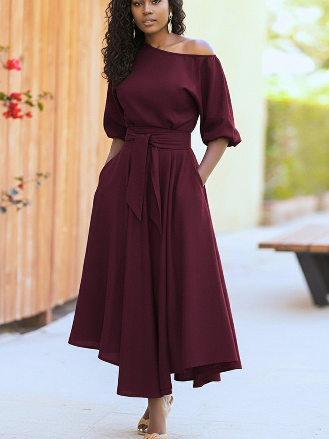 Mast & Harbour Women A-Line Midi Dress-picture-33