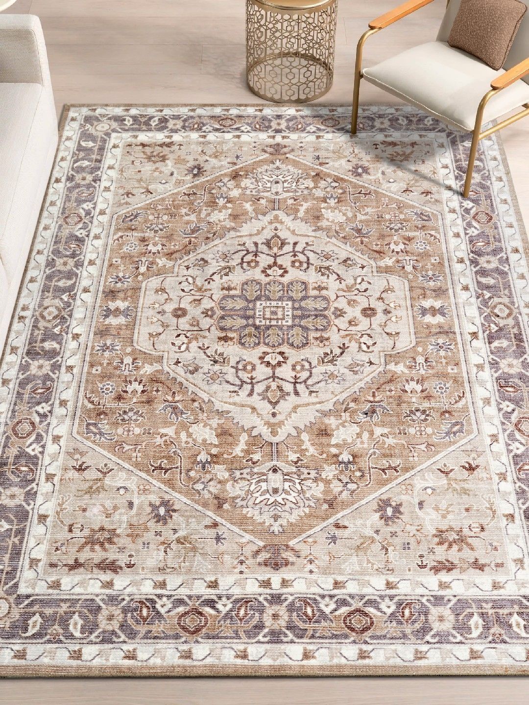 Anti-Skid Backing Washable Indoor-Outdoor Rugs