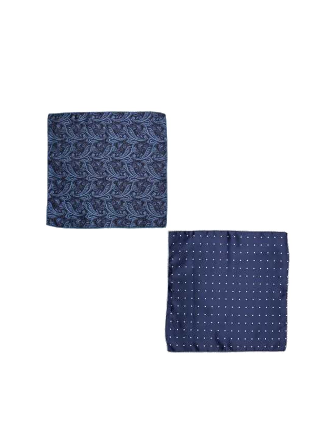 The Tie Hub Set Of 2 Printed Square Shaped Pocket Squares-picture-53