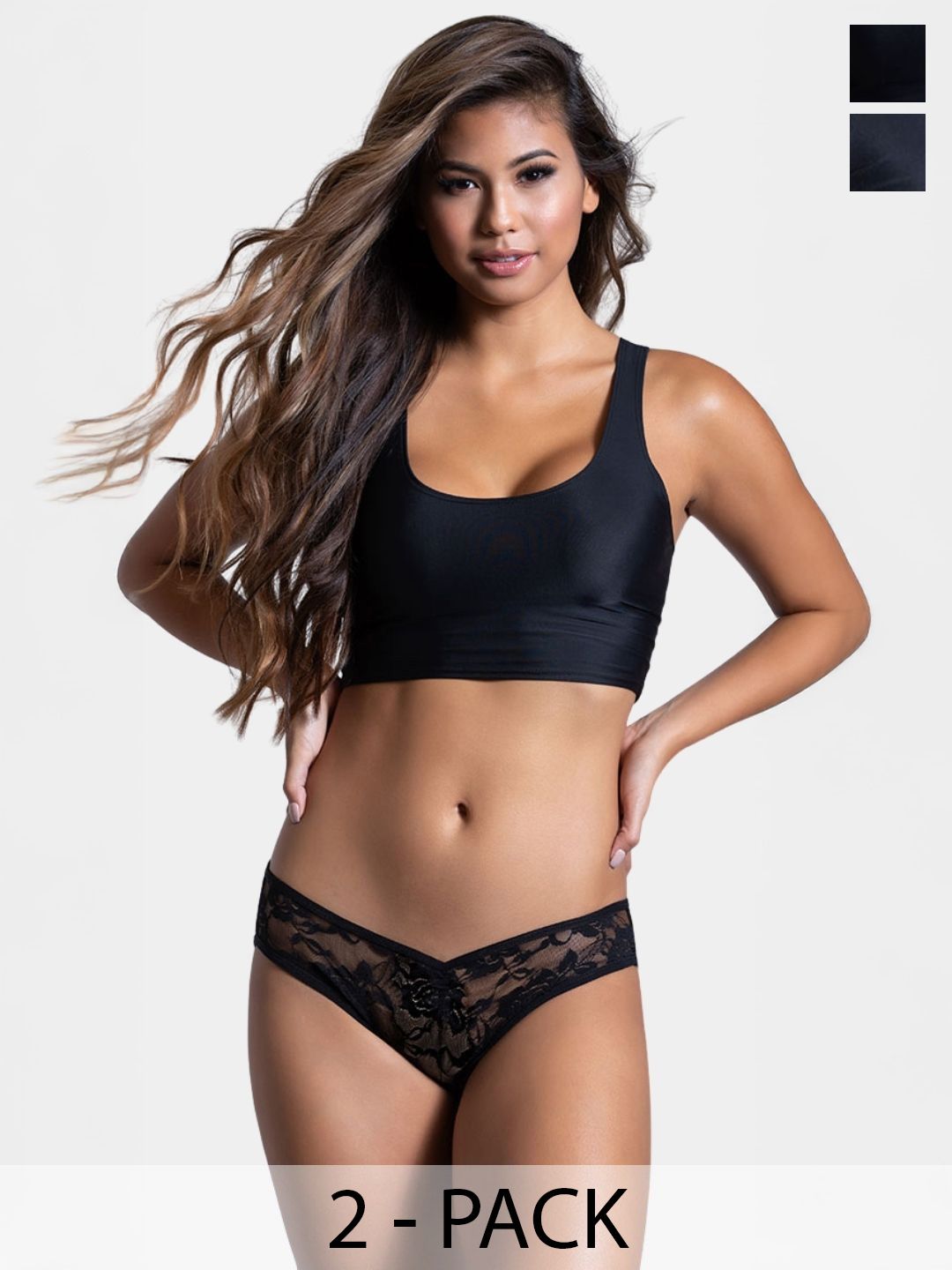 Muquam Pack Of 2 Self-Design Mid-Rise Thongs Briefs-picture-15