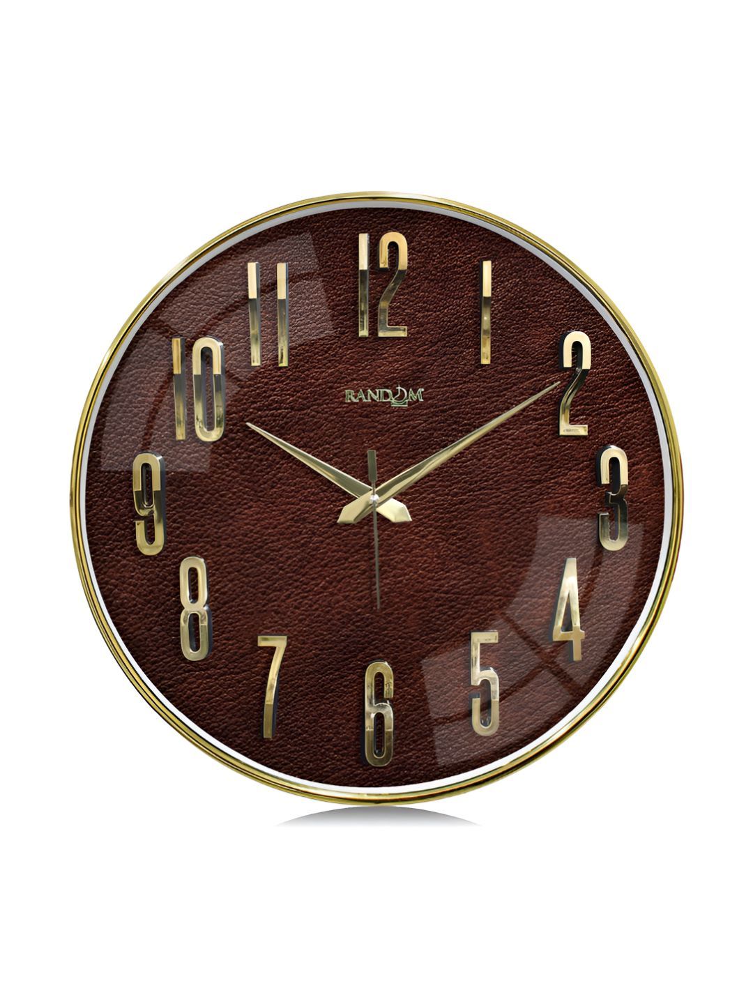 RANDOM Brown & White Printed Silent Analogue Contemporary Wall Clock-picture-17