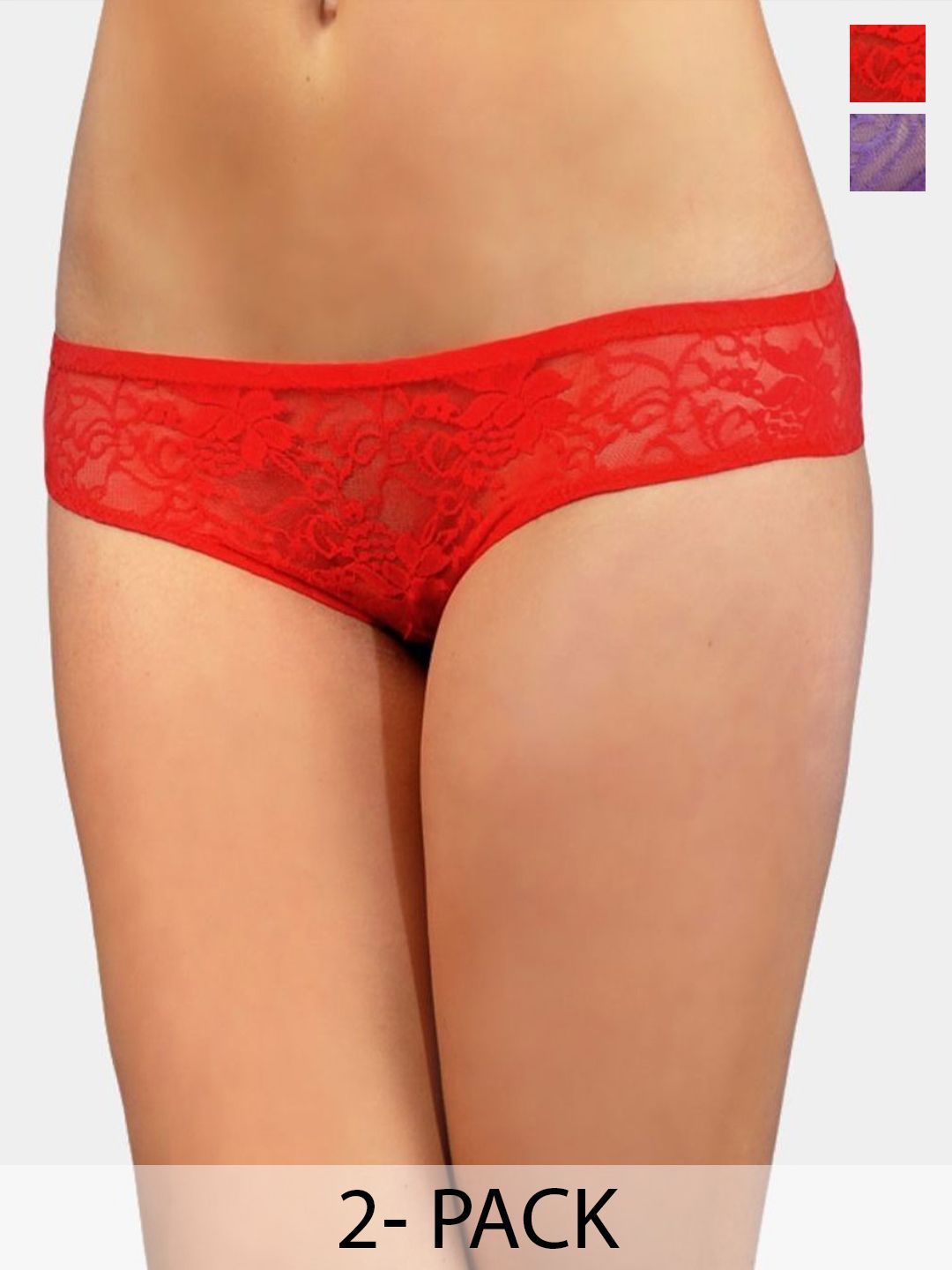 Muquam Pack Of 2 Self Designed Thong Briefs-picture-18