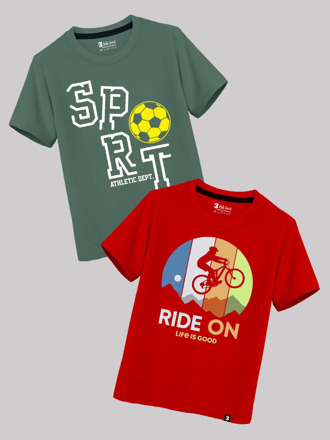 kids basket Kids Pack of 2 Basket Boys Graphic Printed Round Neck Cotton T-shirts-picture-31