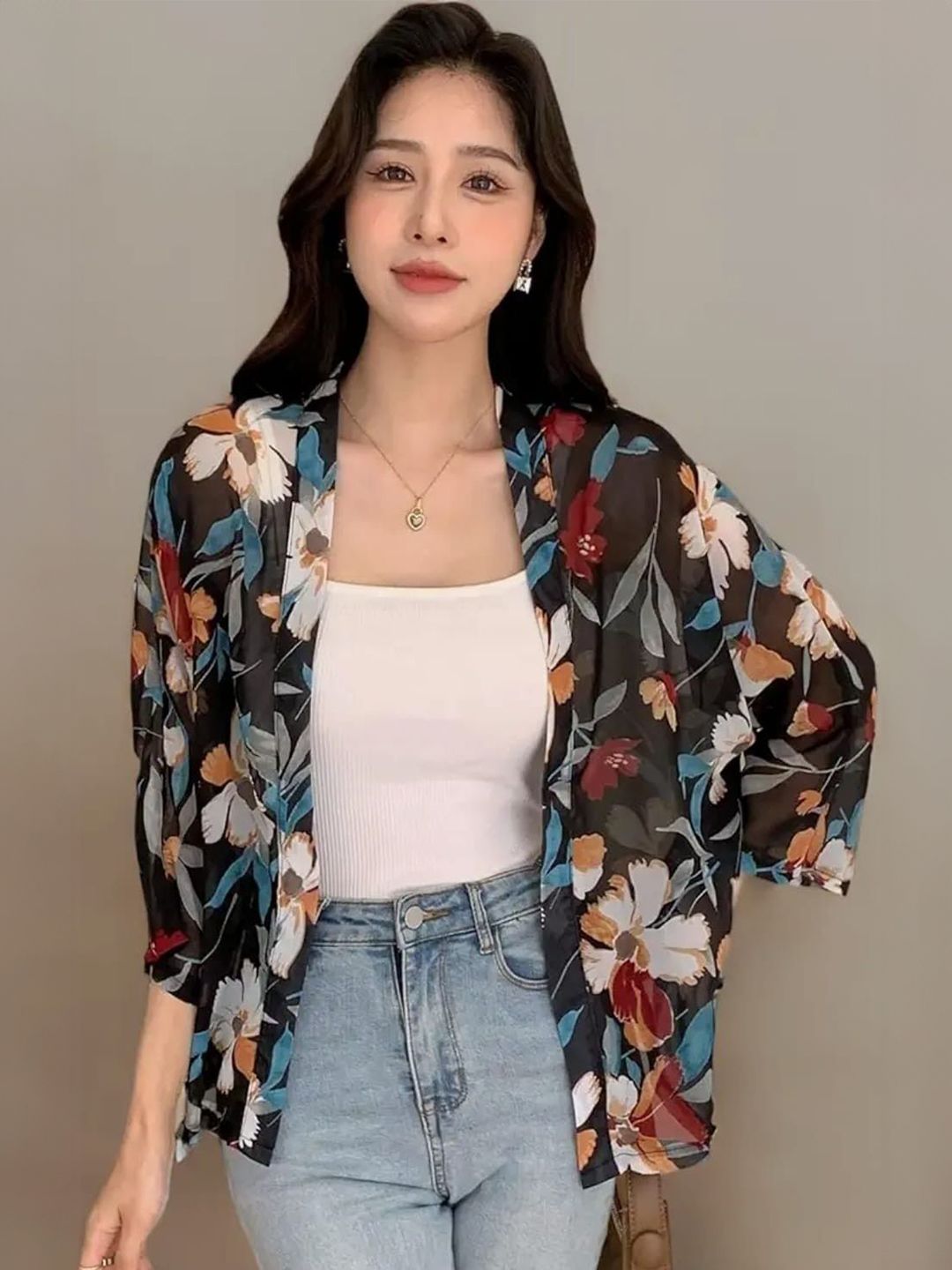 Lunice Floral Printed Shrug-picture-10