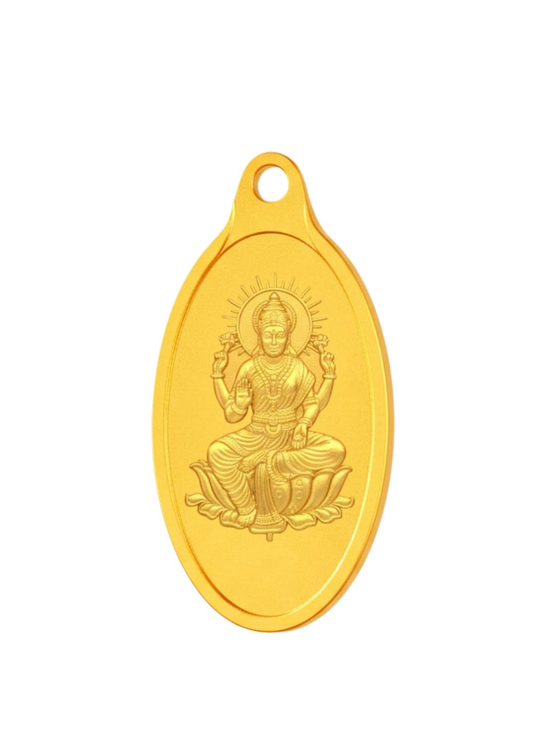 Aisshpra 24 KT Goddess Lakshmi Gold Coin Pendant - 1 g-picture-24
