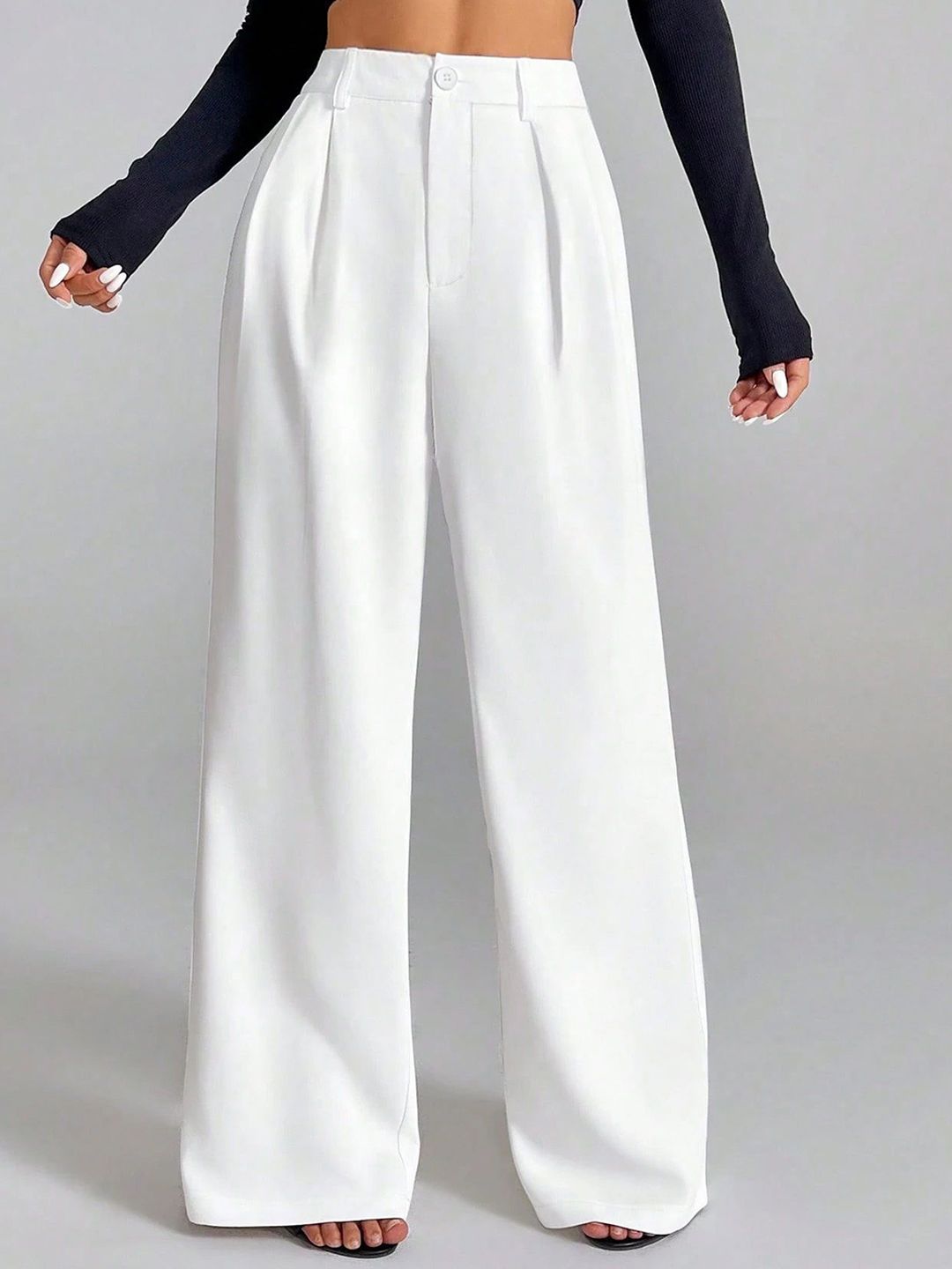 FNOCKS Women Comfort High-Rise Pleated Trousers-picture-37