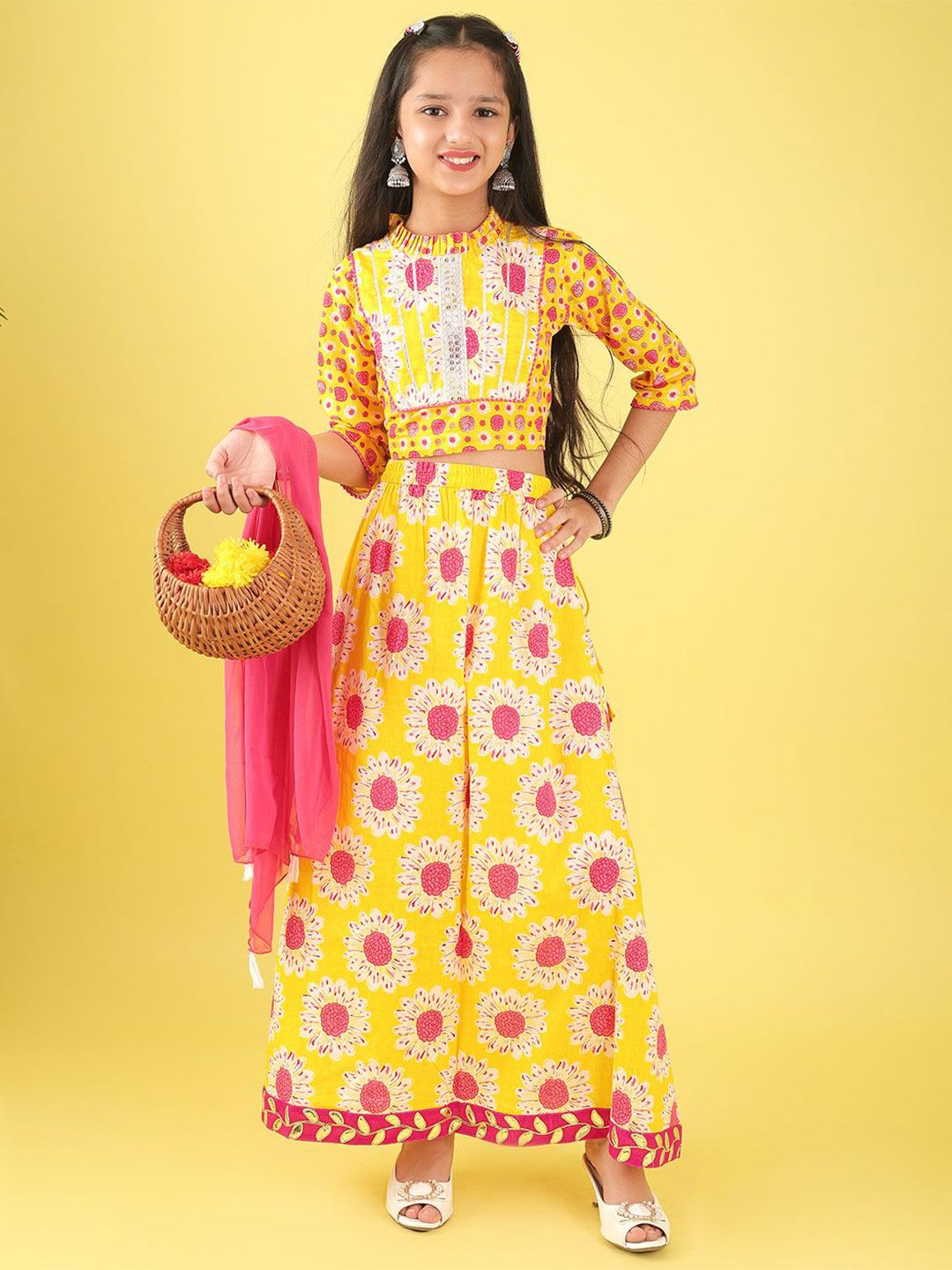 BAESD Girls Printed Ready to Wear Lehenga & Blouse With Dupatta-image-39