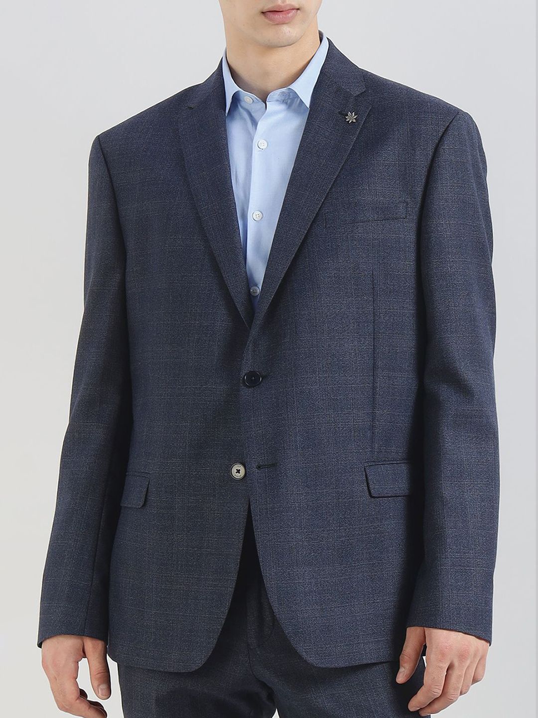 Ted Baker Checked Notched Lapel Single Breasted Blazer-picture-56