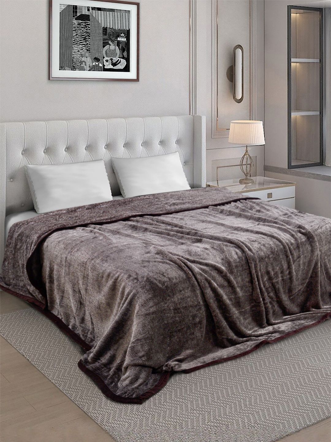 Arrabi Purple Mild Winter 400 GSM Blanket-picture-20