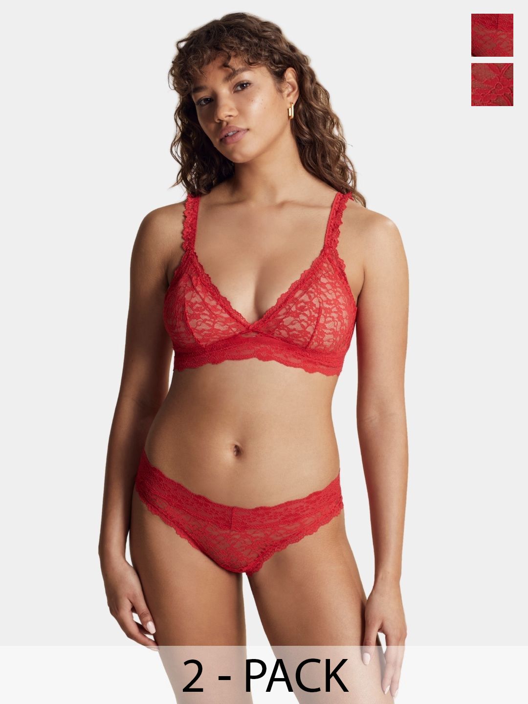 Muquam Pack Of 2 Self-Design Mid-Rise Thongs Briefs-picture-19