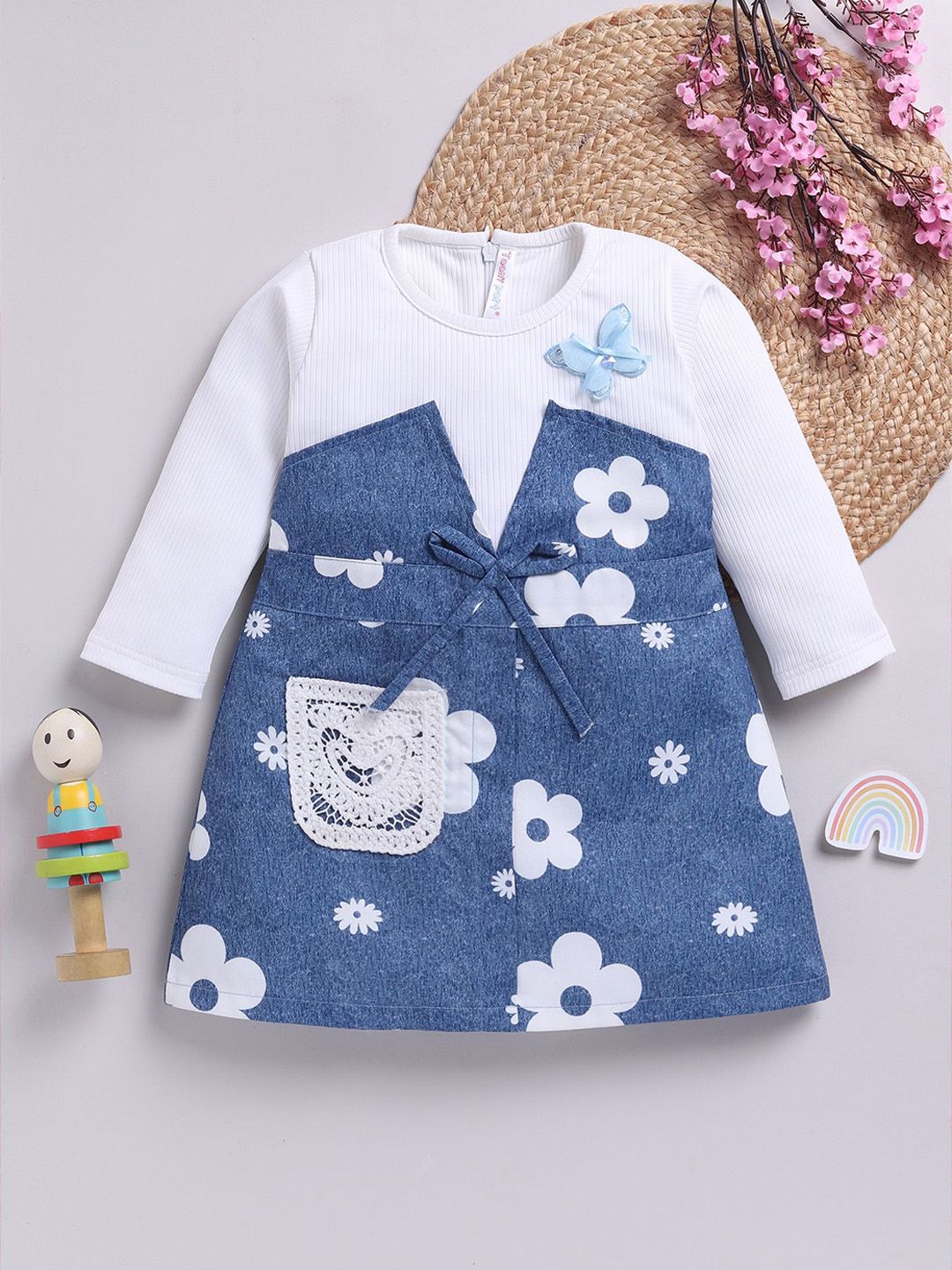 Toonyport Girls Floral Print Fit & Flare Dress-picture-44