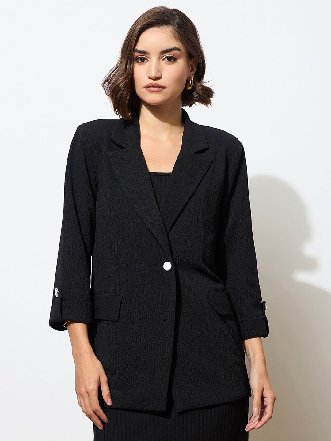 SASSAFRAS Notched Lapel Single Breasted Blazer-picture-55
