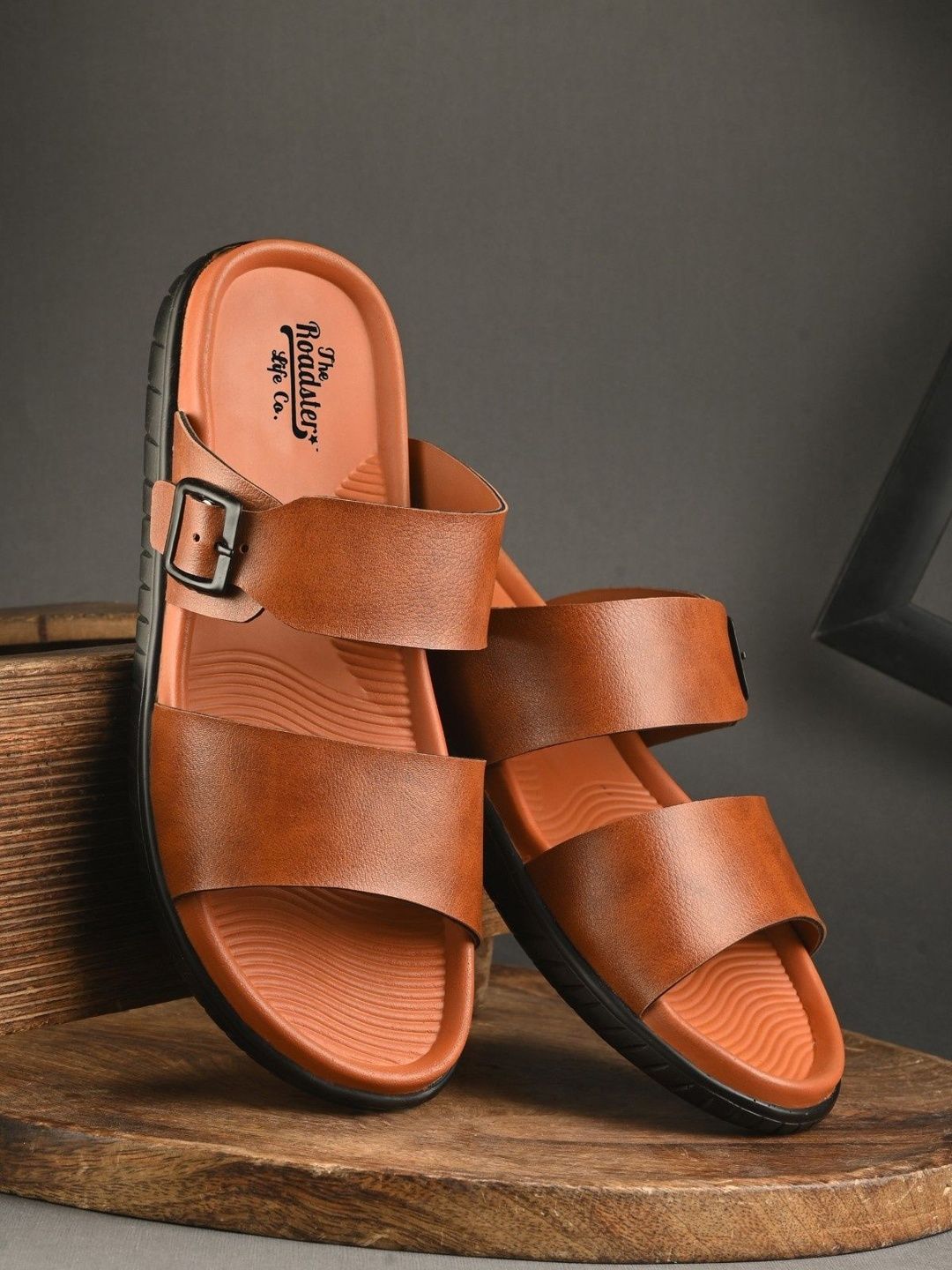 Roadster Men Solid PU Casual Sandals-image-12