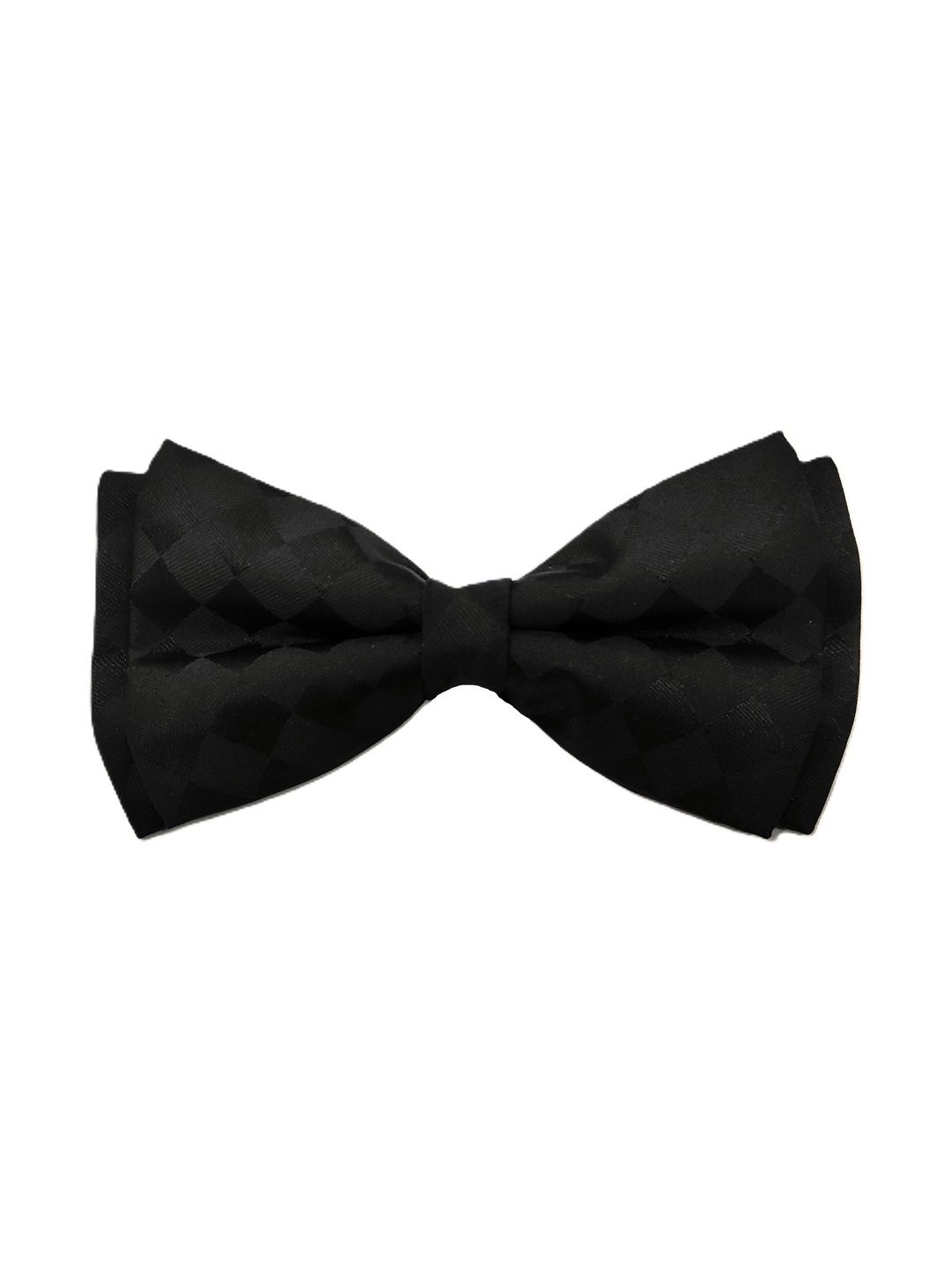 VOICI Men Black Self Design Bow Tie