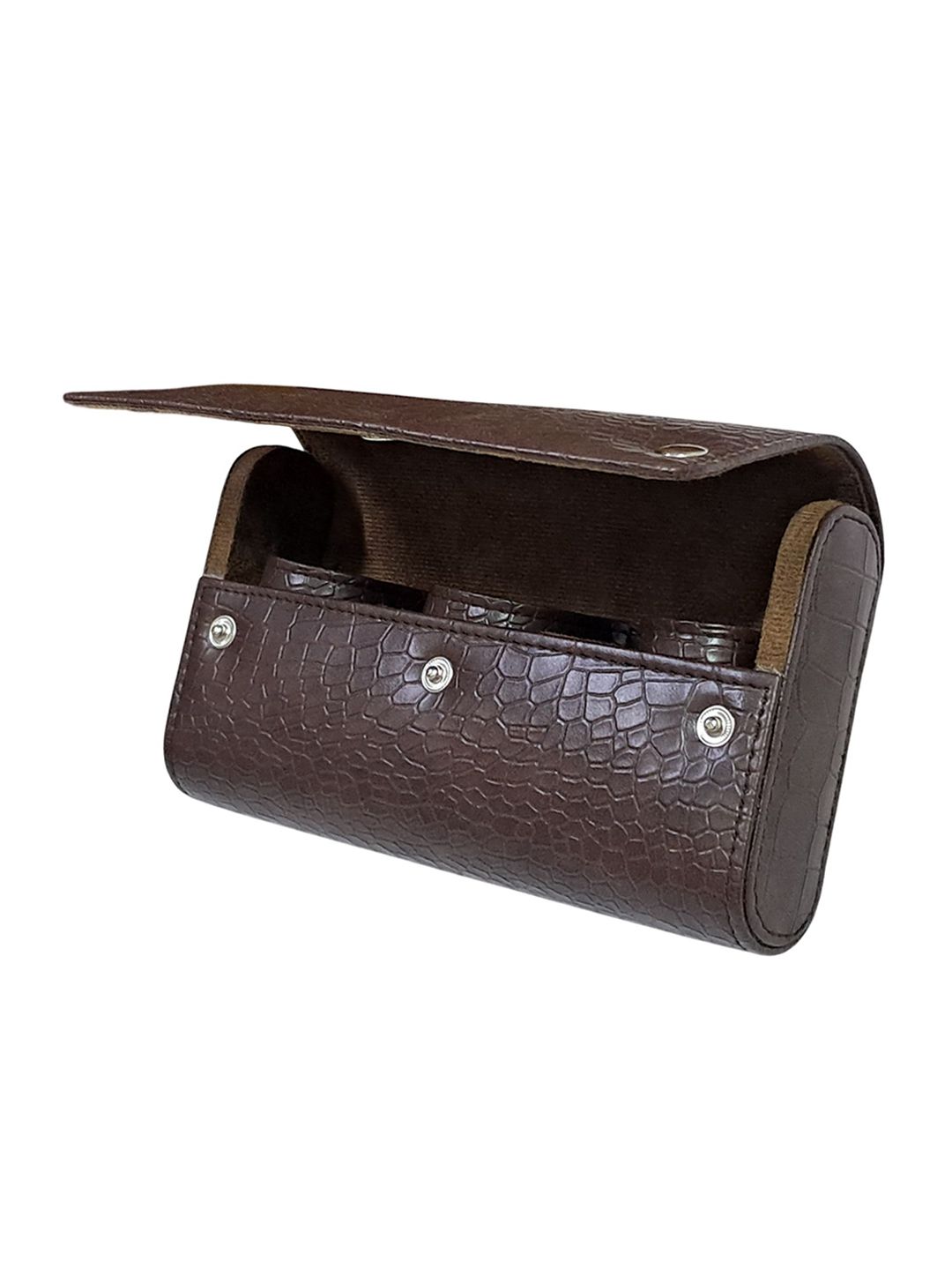 essart Brown Croc-Textured Watch Organiser-picture-20