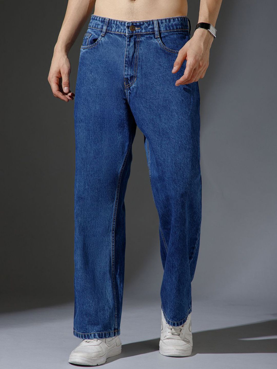 R.Code by The Roadster Life Co. Men Baggy Fit Mid-Rise Jeans-picture-39