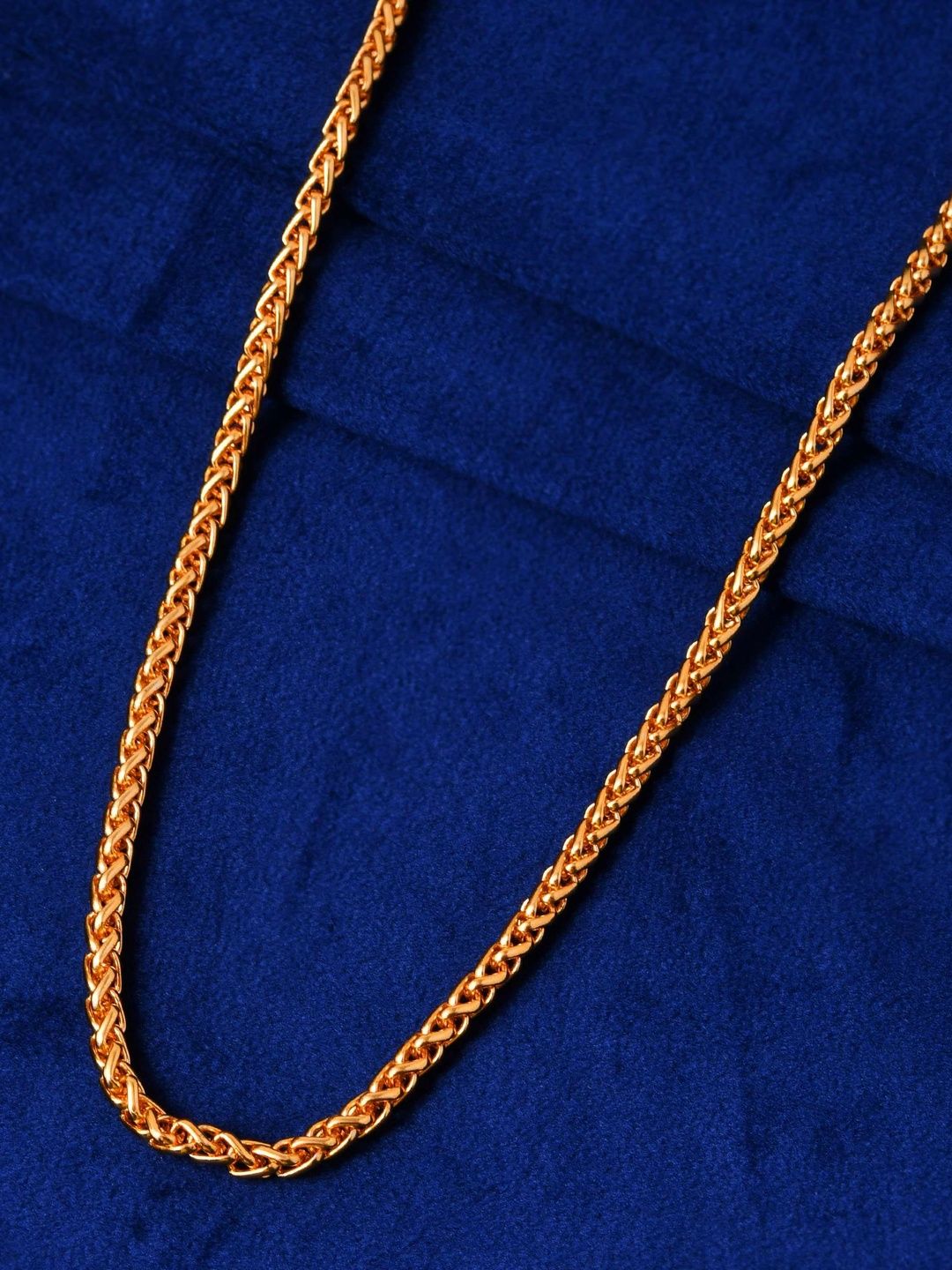 Jewels Nest Men Stainless Steel Gold-Plated Link Chain Minimal Chain-picture-13