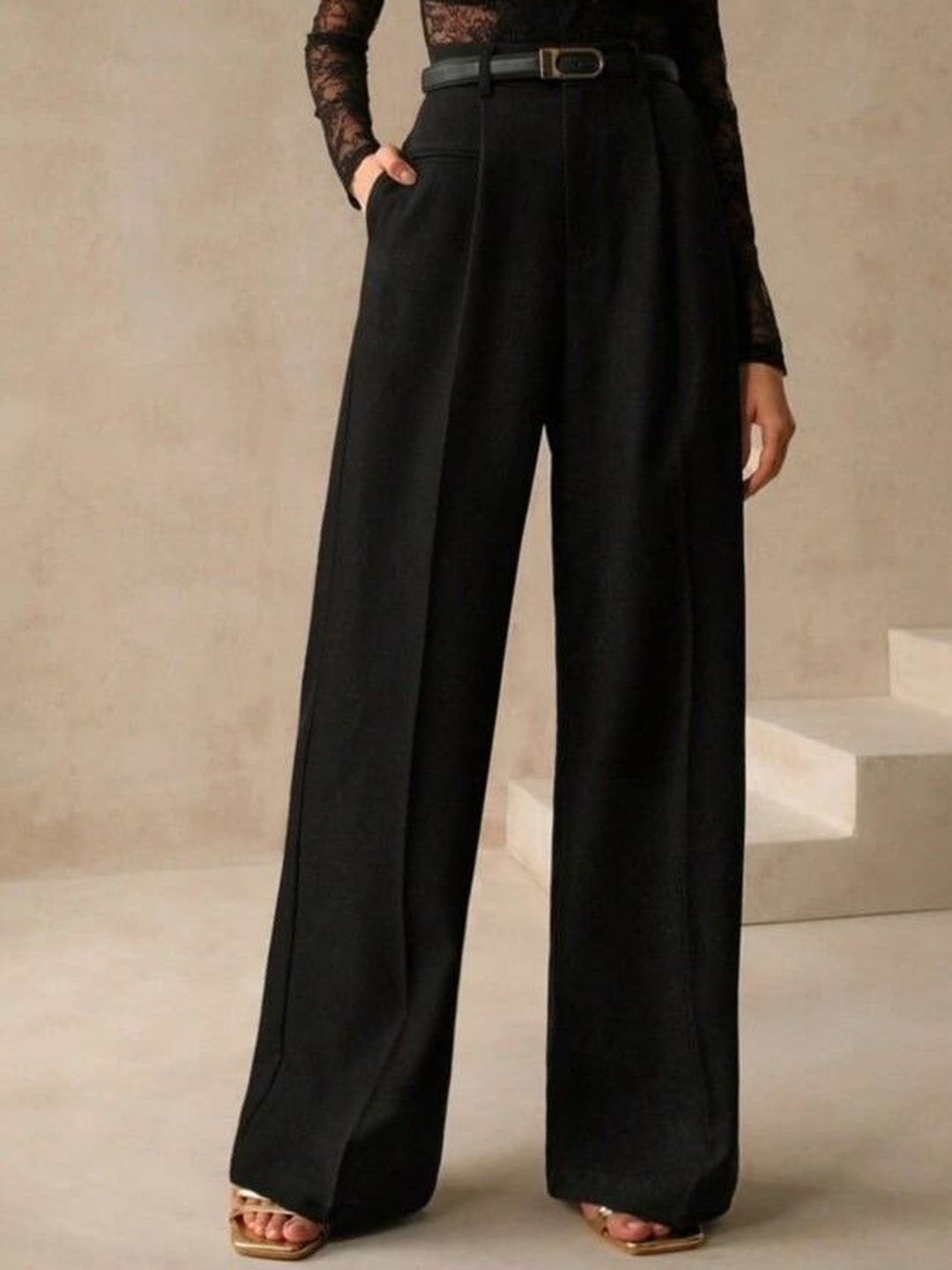 Next One Women High-Rise Straight Fit Korean Pants-picture-34