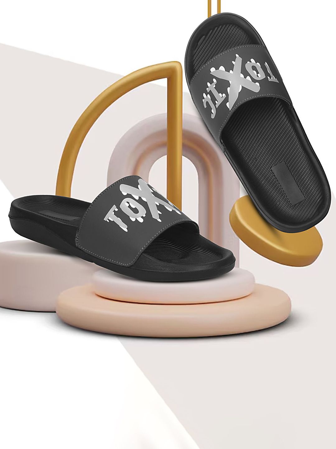 PERY PAO Men Printed Flip Flops Sliders-picture-18