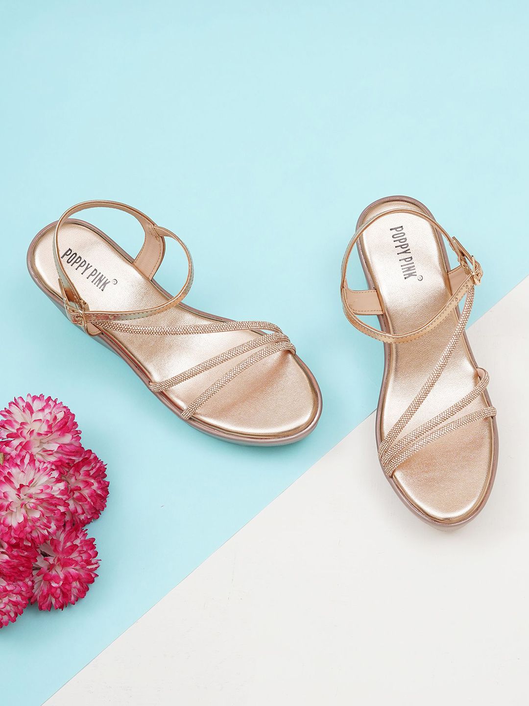 POPPYPINK Party Wedge Sandals-picture-15