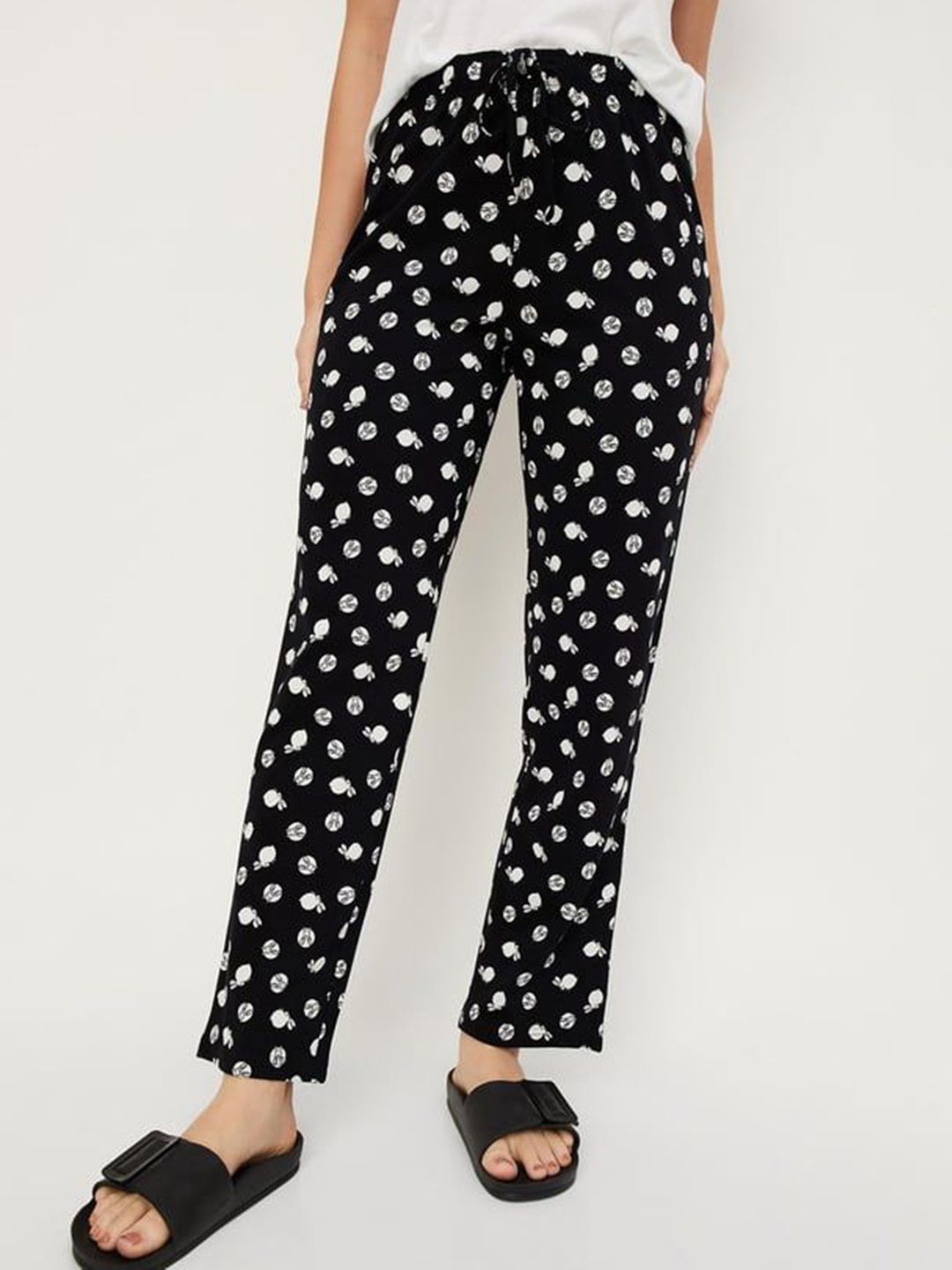 Realglimpse Printed Cotton Lounge Pants-image-15