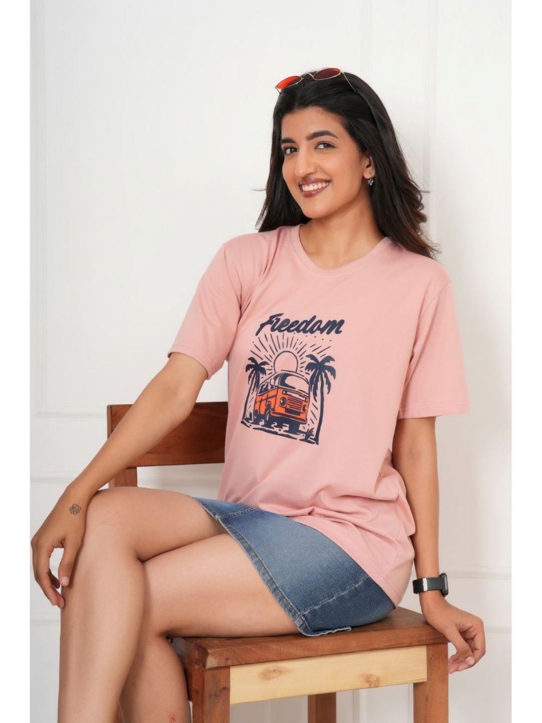 VEROCONIC Women Graphic Printed Round Neck Relaxed Fit T-shirt-picture-11