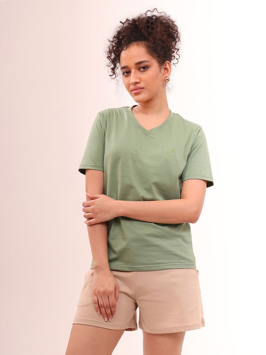 NAP STORY Women Mid-Rise Pure Cotton Lounge Shorts-picture-32